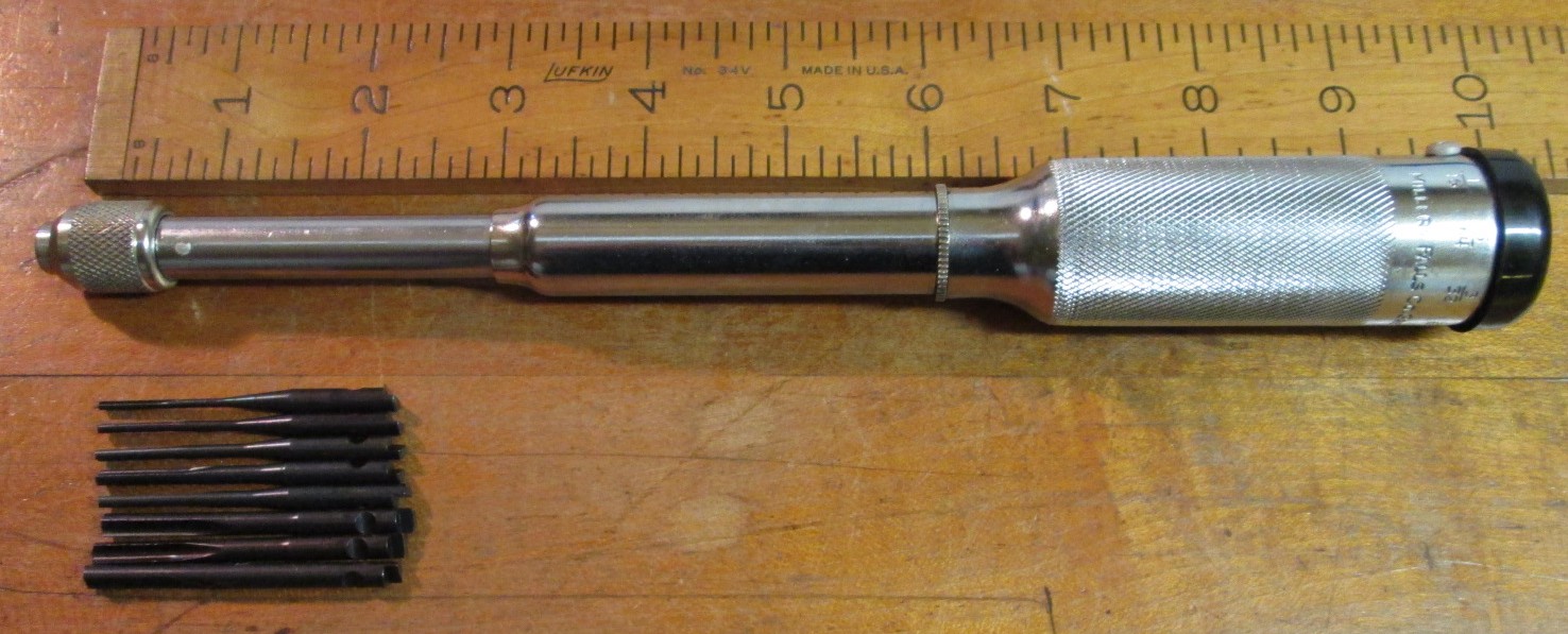 Millers Falls Push Drill No. 185C w/8 Drills Yankee NOS