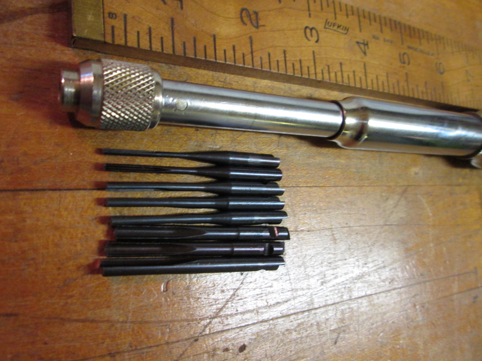 Millers Falls Push Drill No. 185C w/8 Drills Yankee NOS