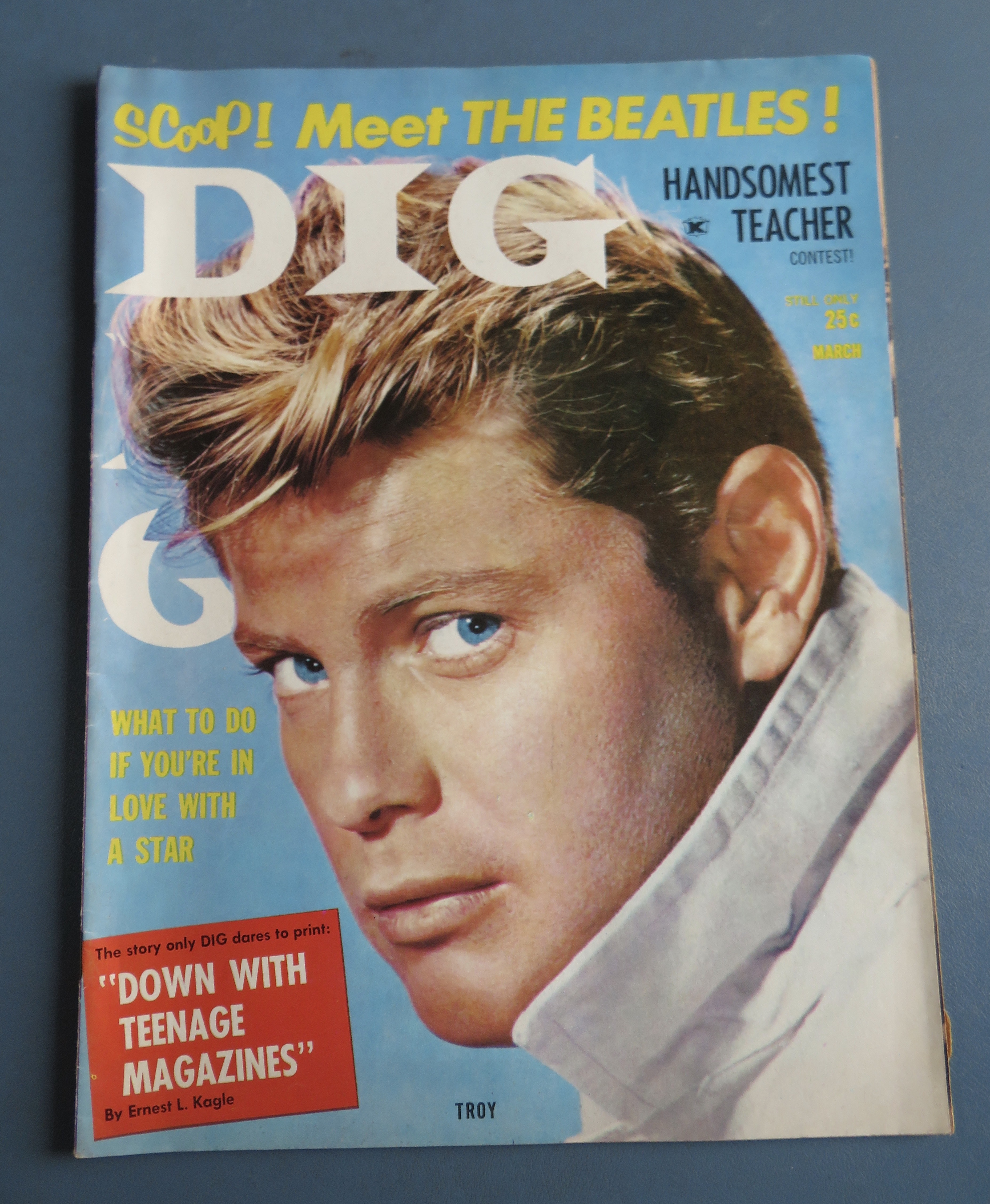 Dig Magazine March 1964 Troy Donahue