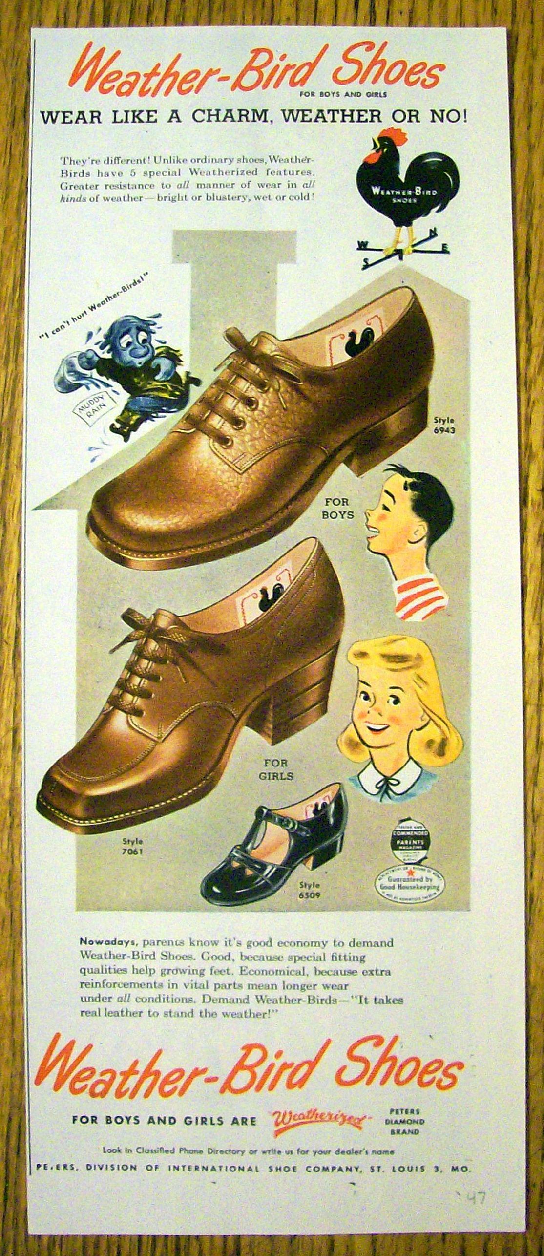 1947 Weather Bird Shoes For Boys & Girls