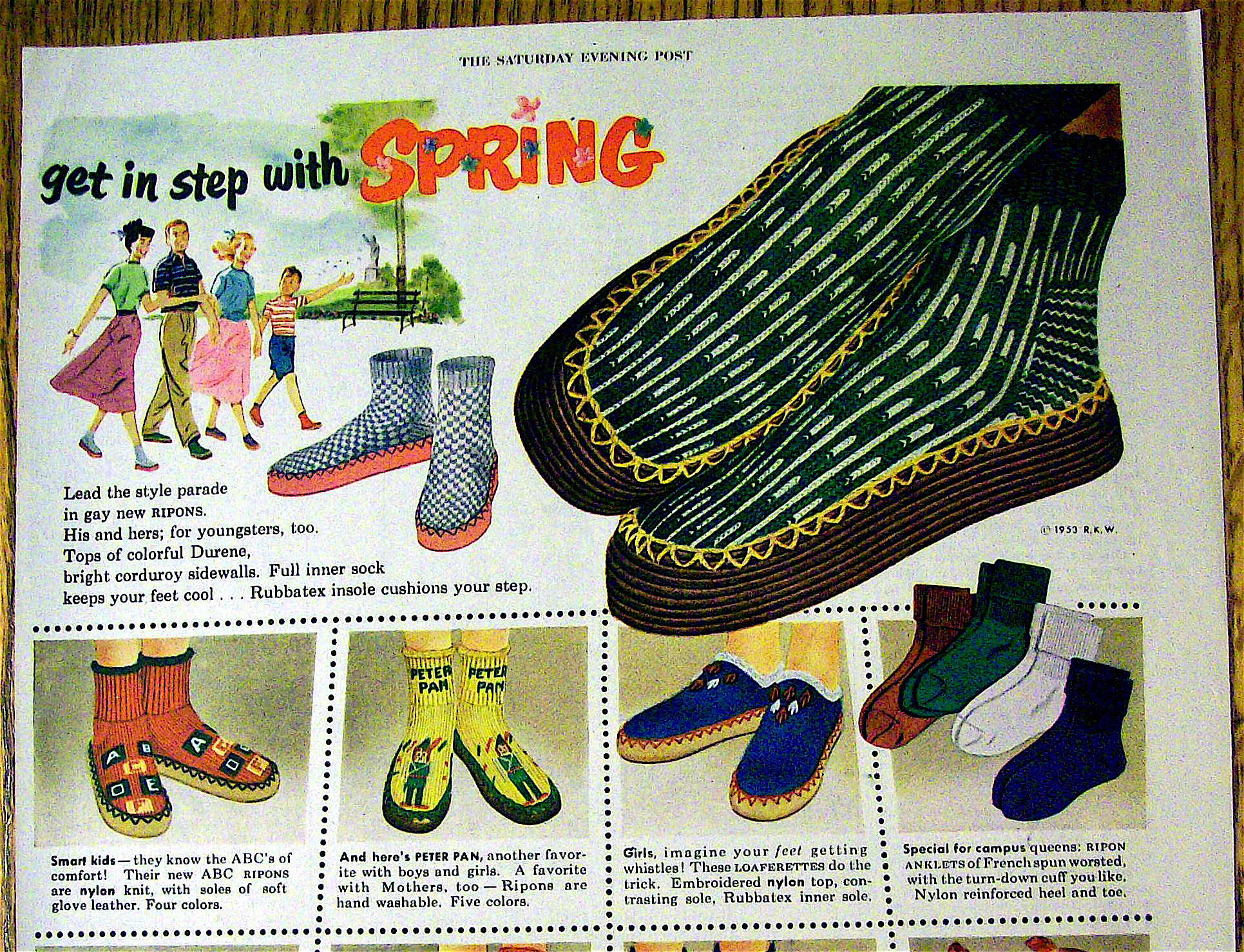 1954 Slip On Ripons with Peter Pan, ABC's & More