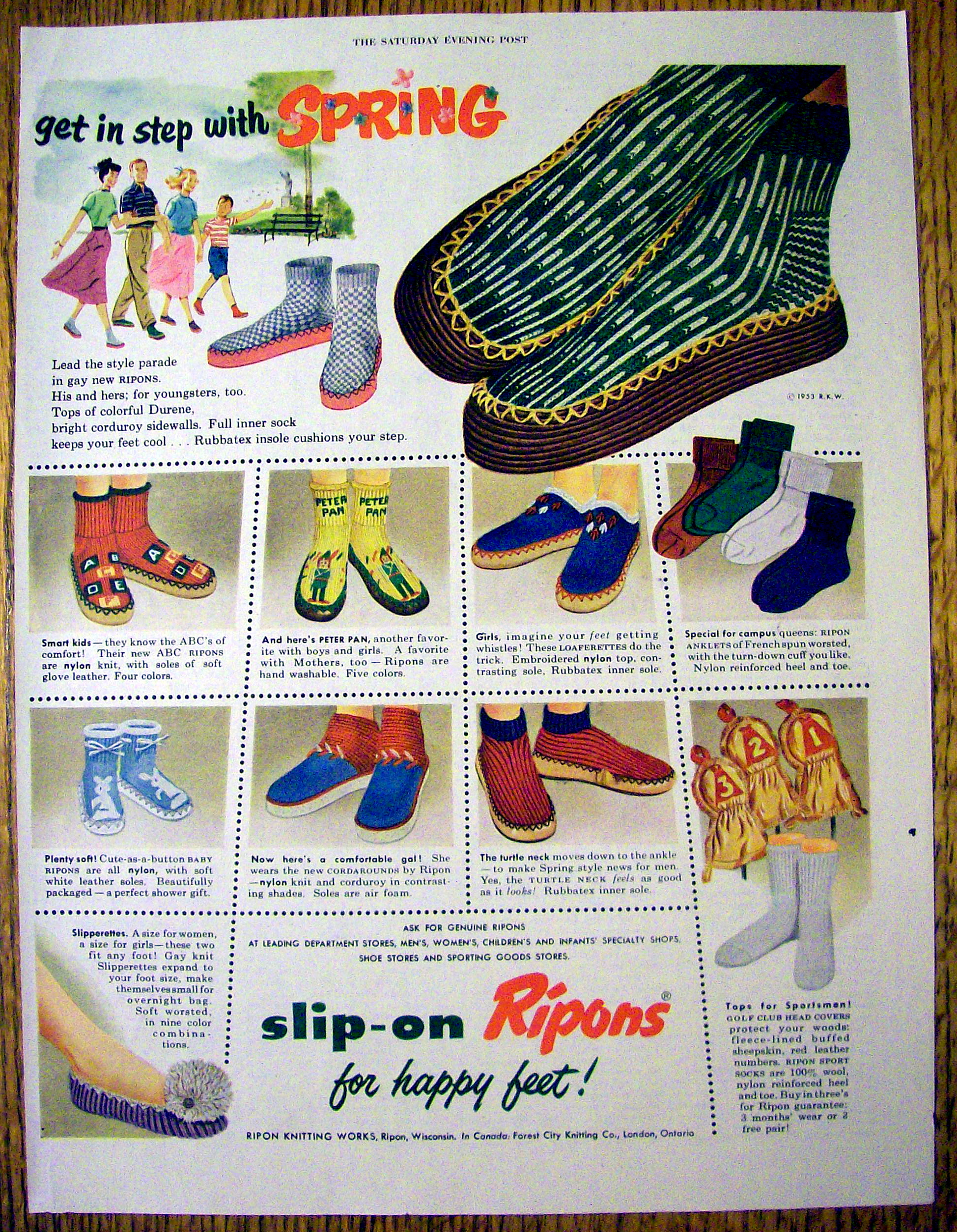 1954 Slip On Ripons with Peter Pan, ABC's & More