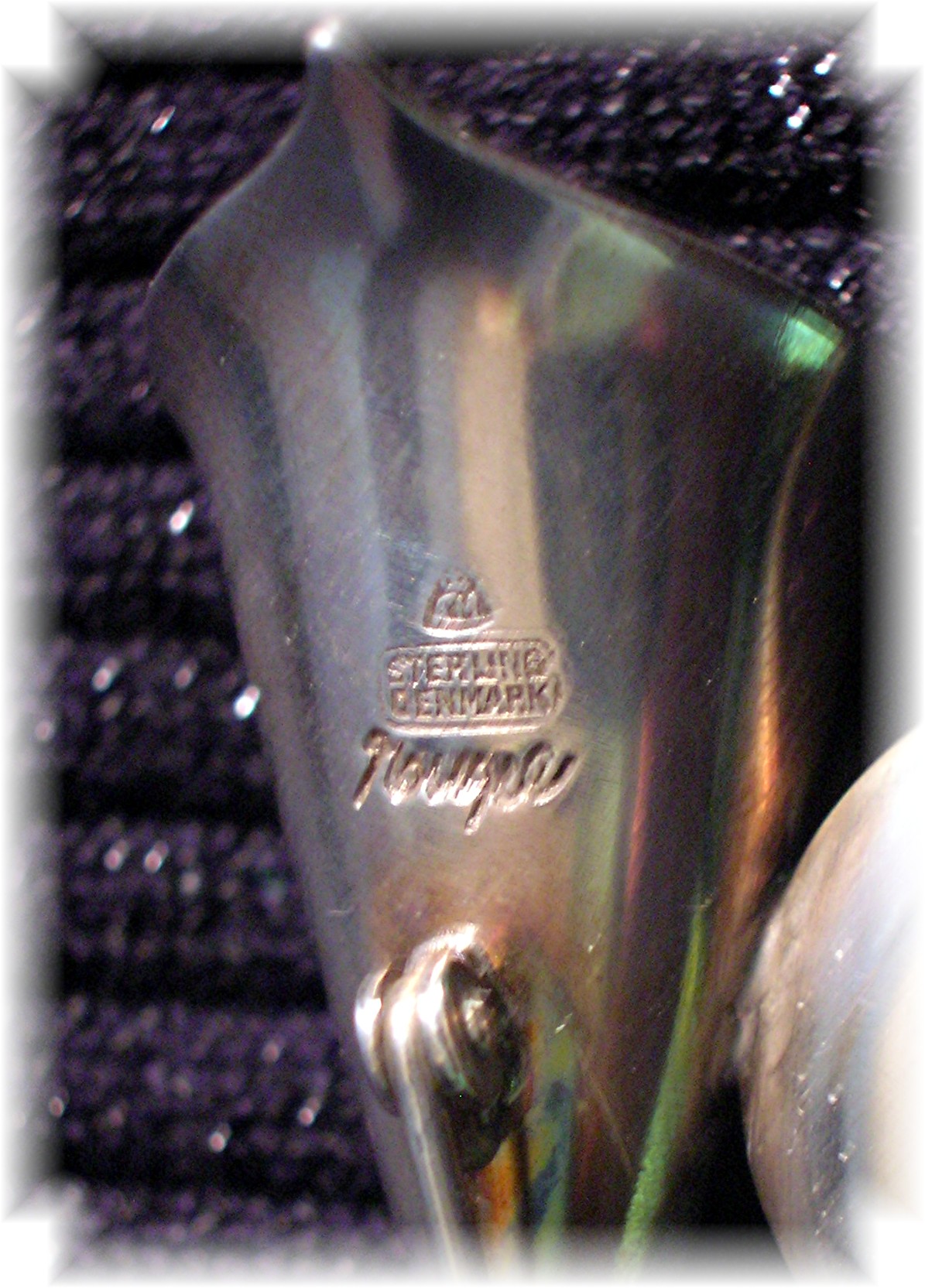 Sterling Silver Lily Brooch Signed Nougee Denmark