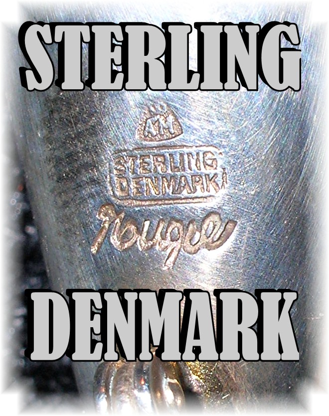 Sterling Silver Lily Brooch Signed Nougee Denmark