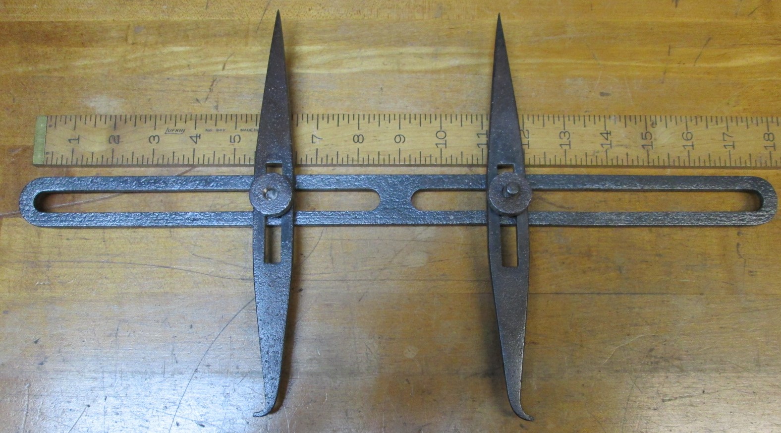 Beam Trammels/Caliper Iron CA 1880's