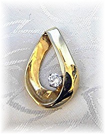 14K Yellow Gold & 1/4ct Diamond Pendant