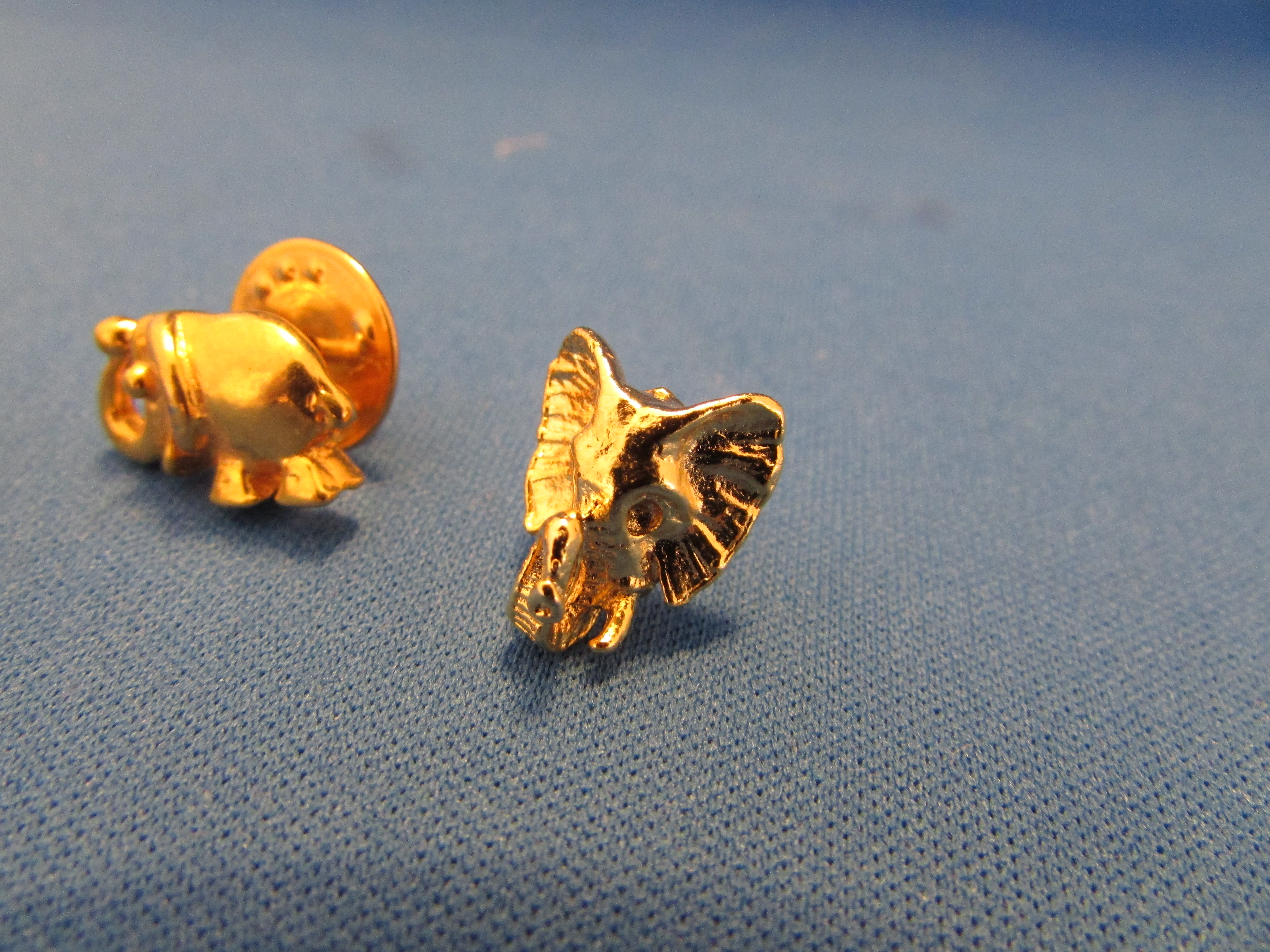 Elephant Earrings and Tac Pin