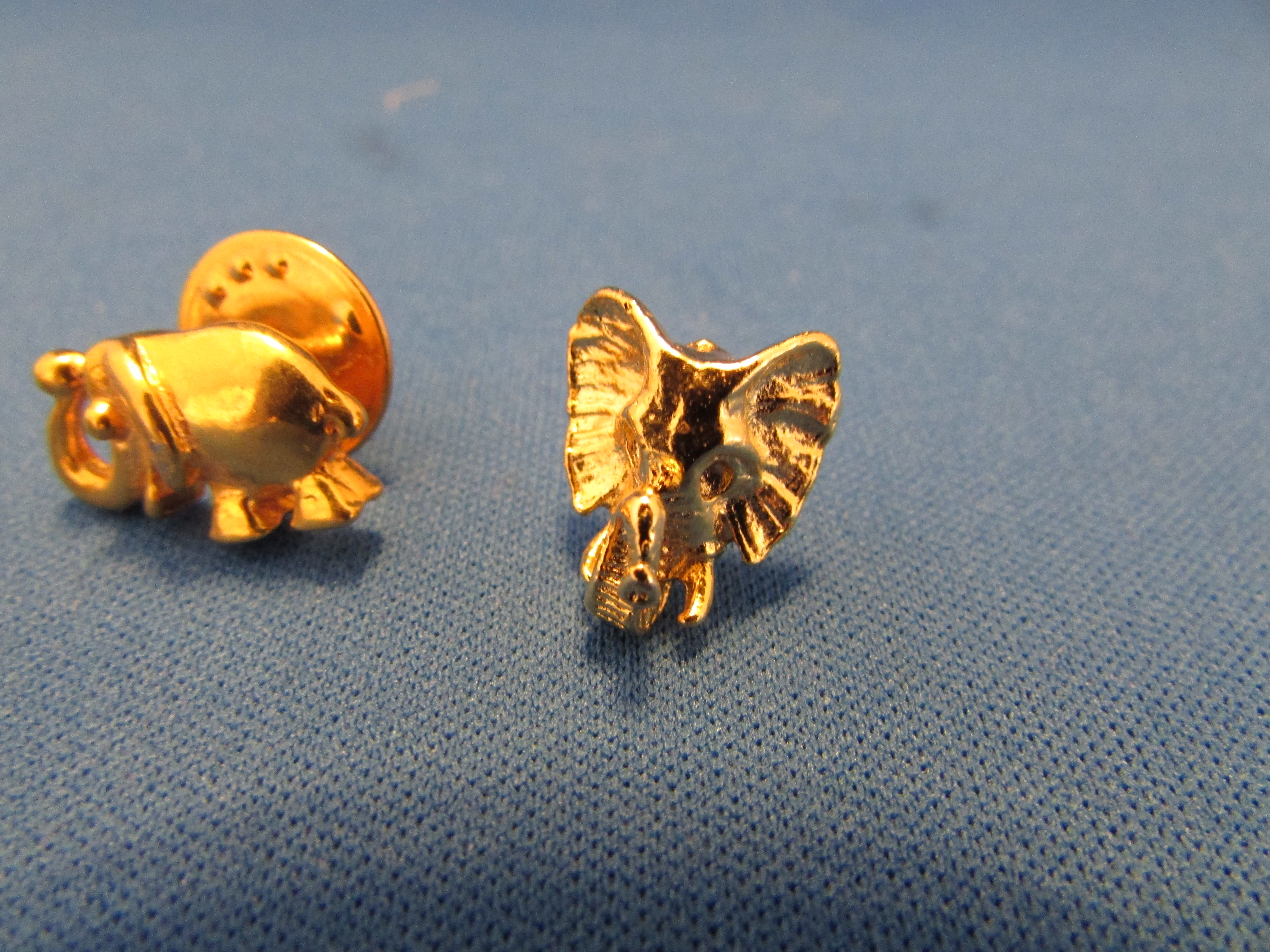 Elephant Earrings and Tac Pin