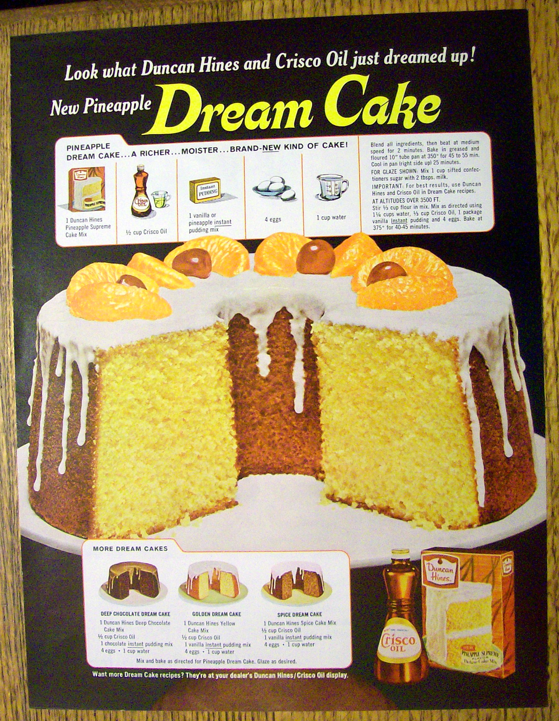 1966 Crisco and Duncan Hines with Dream Cake