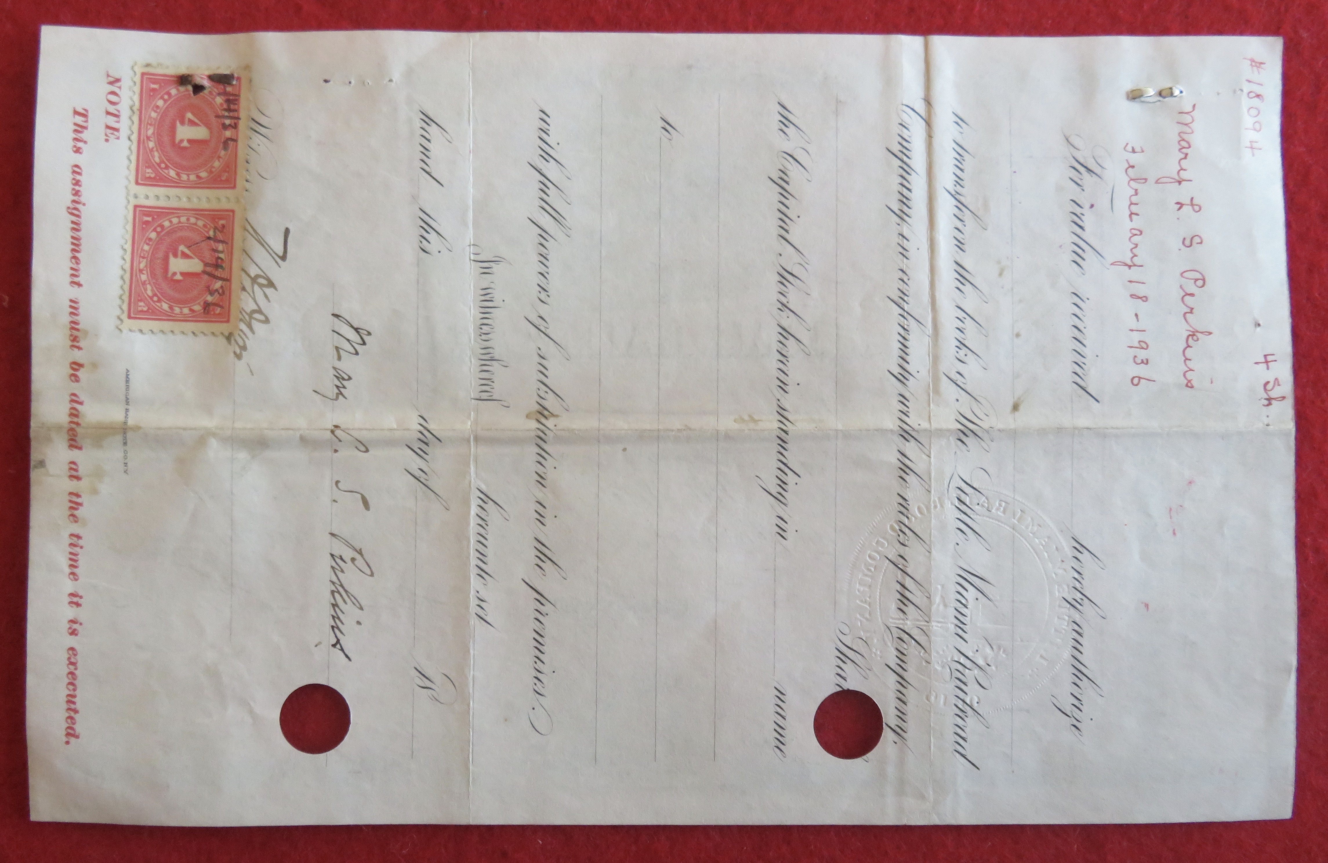 1893 Little Miami Railroad Stock Certificate