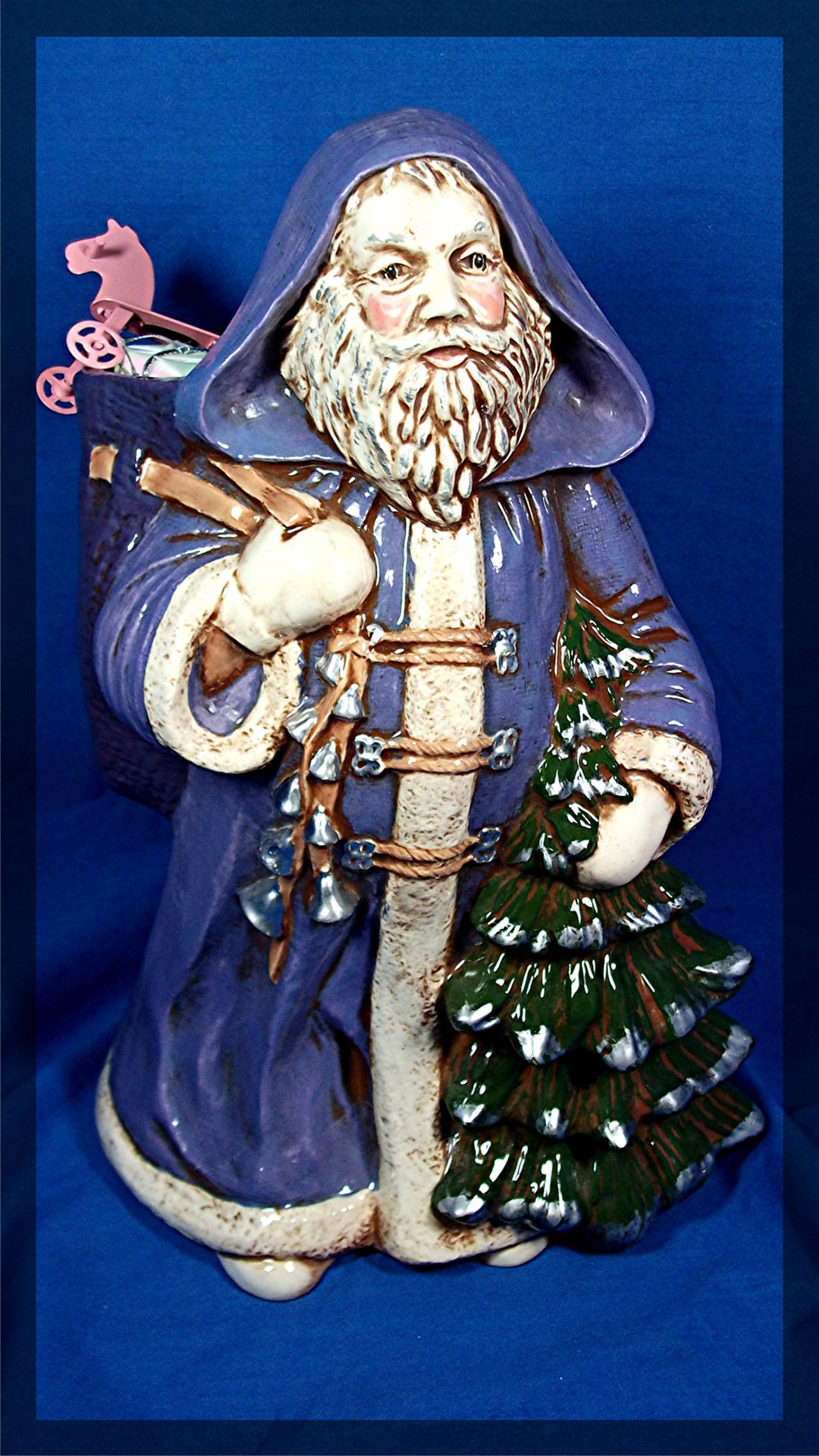Santa Claus, hand painted ceramic hand painted artist s