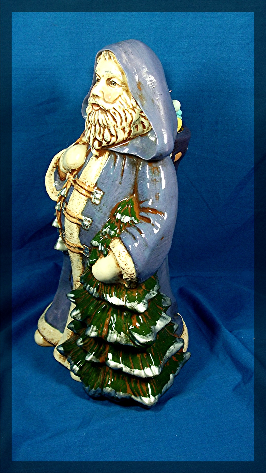 Santa Claus, hand painted ceramic hand painted artist s