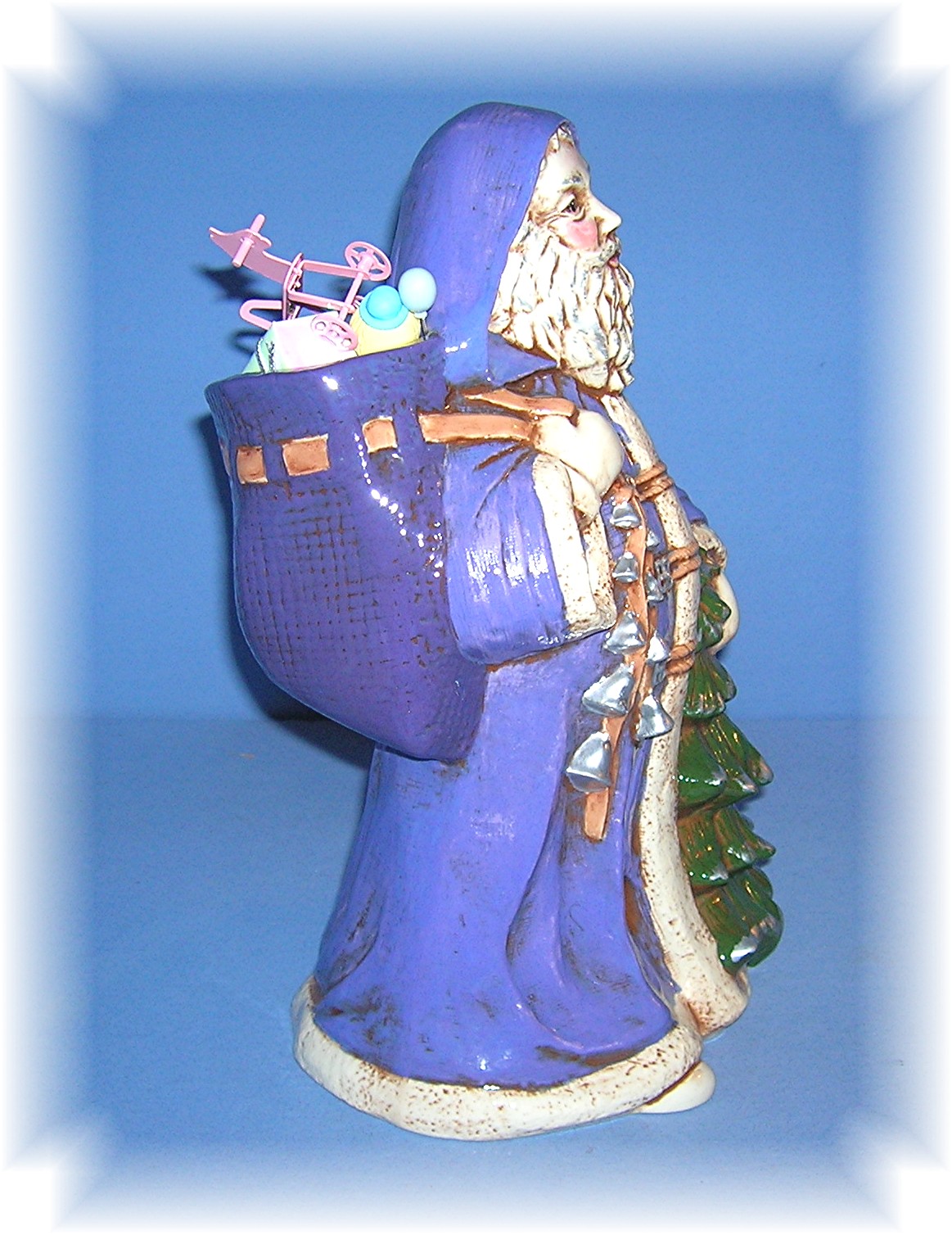 Santa Claus, hand painted ceramic hand painted artist s