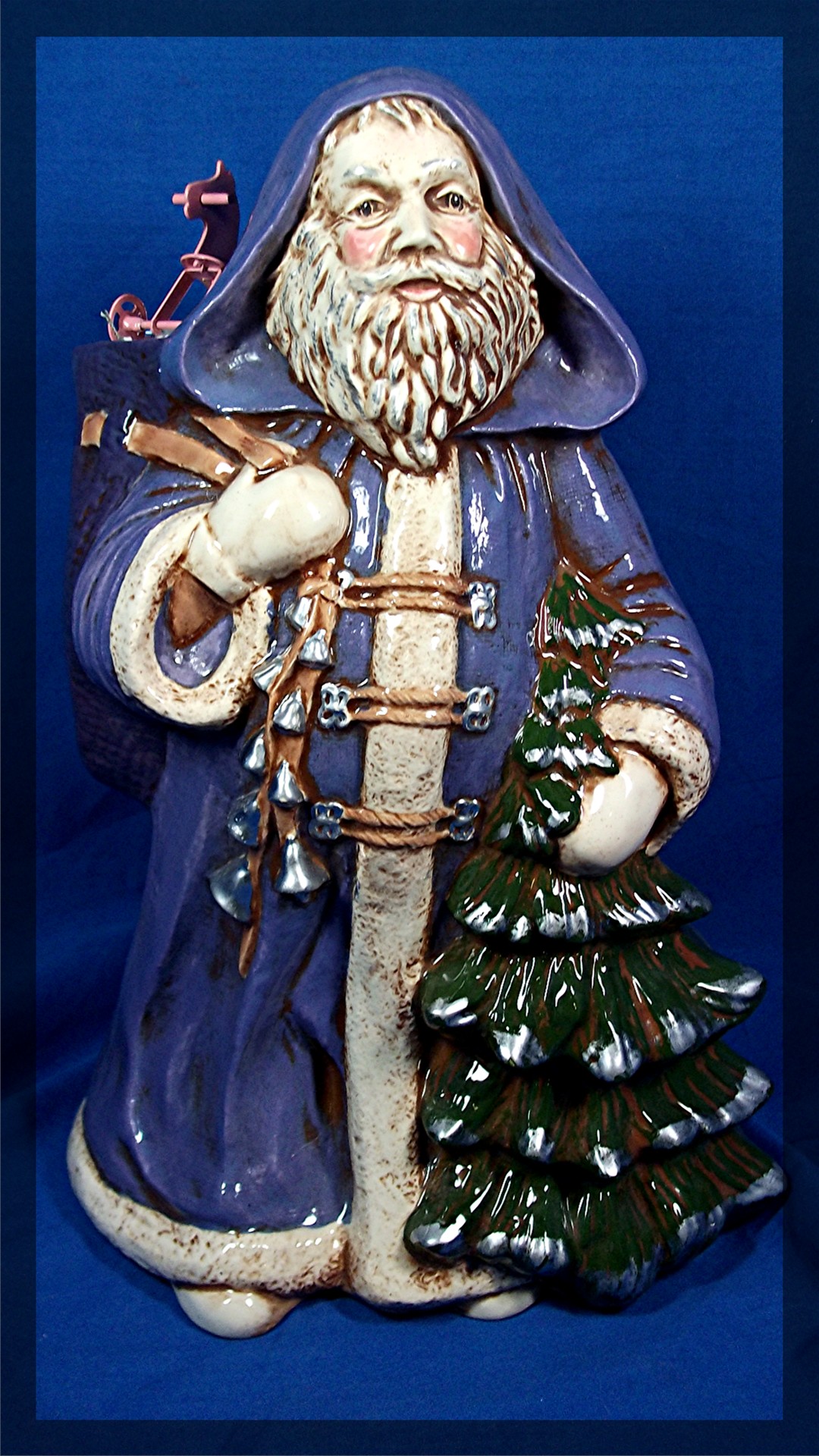 Santa Claus, hand painted ceramic hand painted artist s