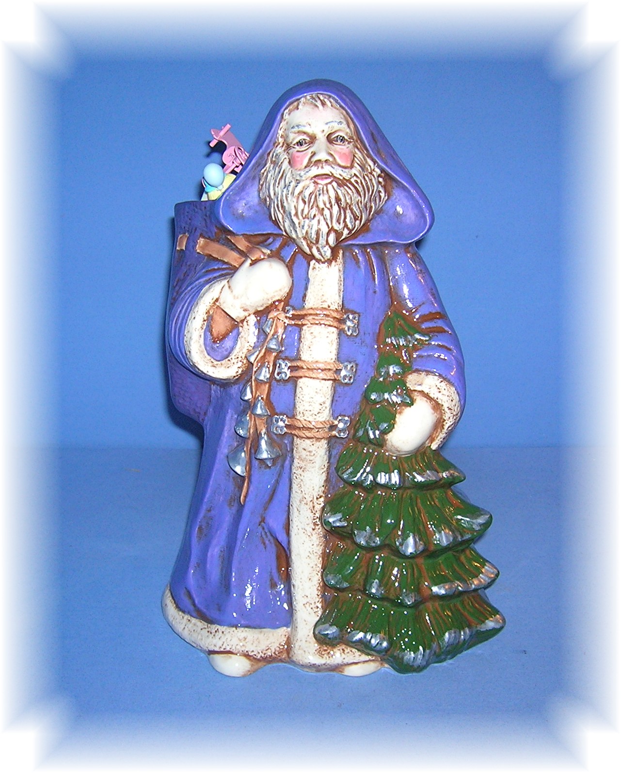 Santa Claus, hand painted ceramic hand painted artist s