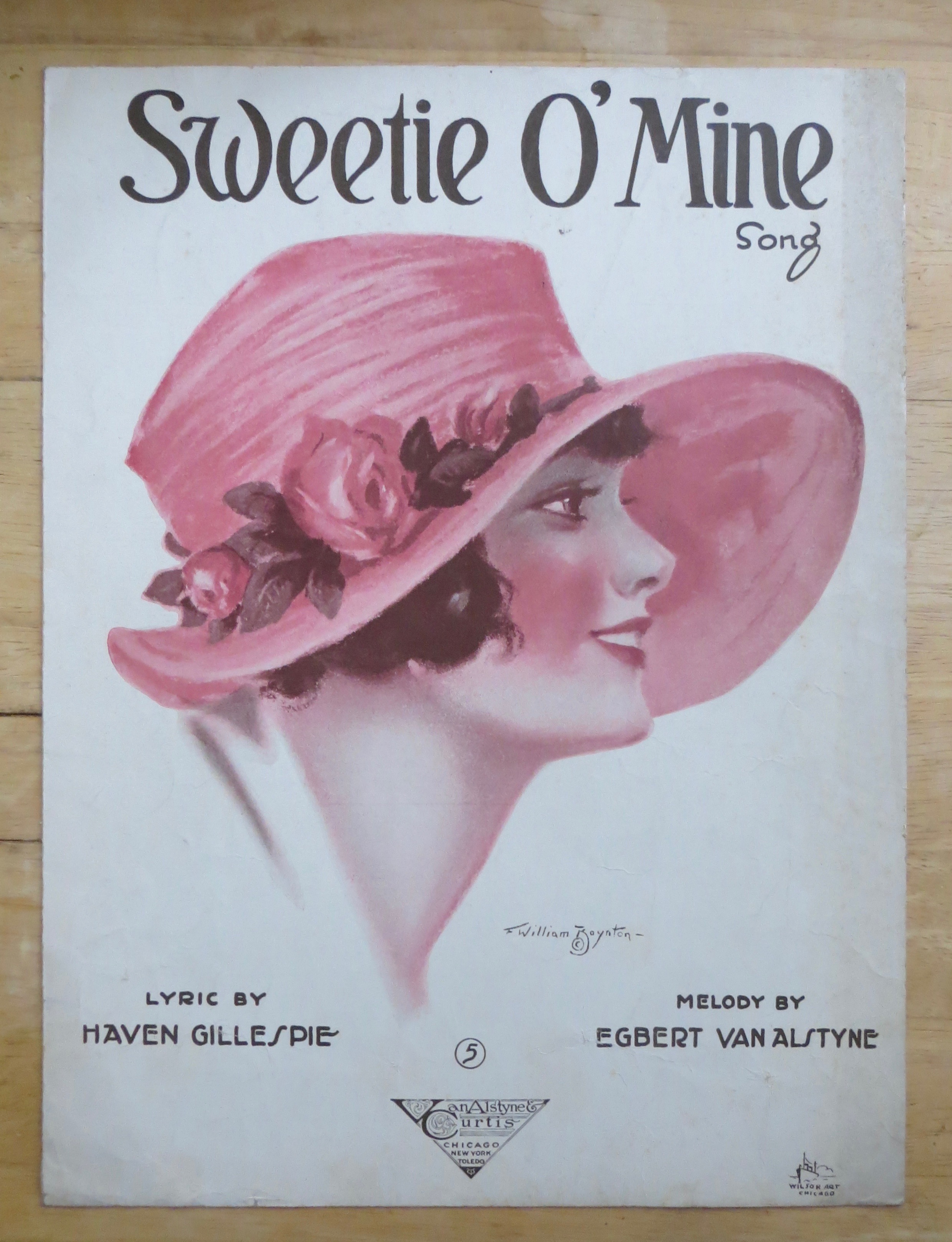 1920 Sweetie O' Mine Song Sheet Music