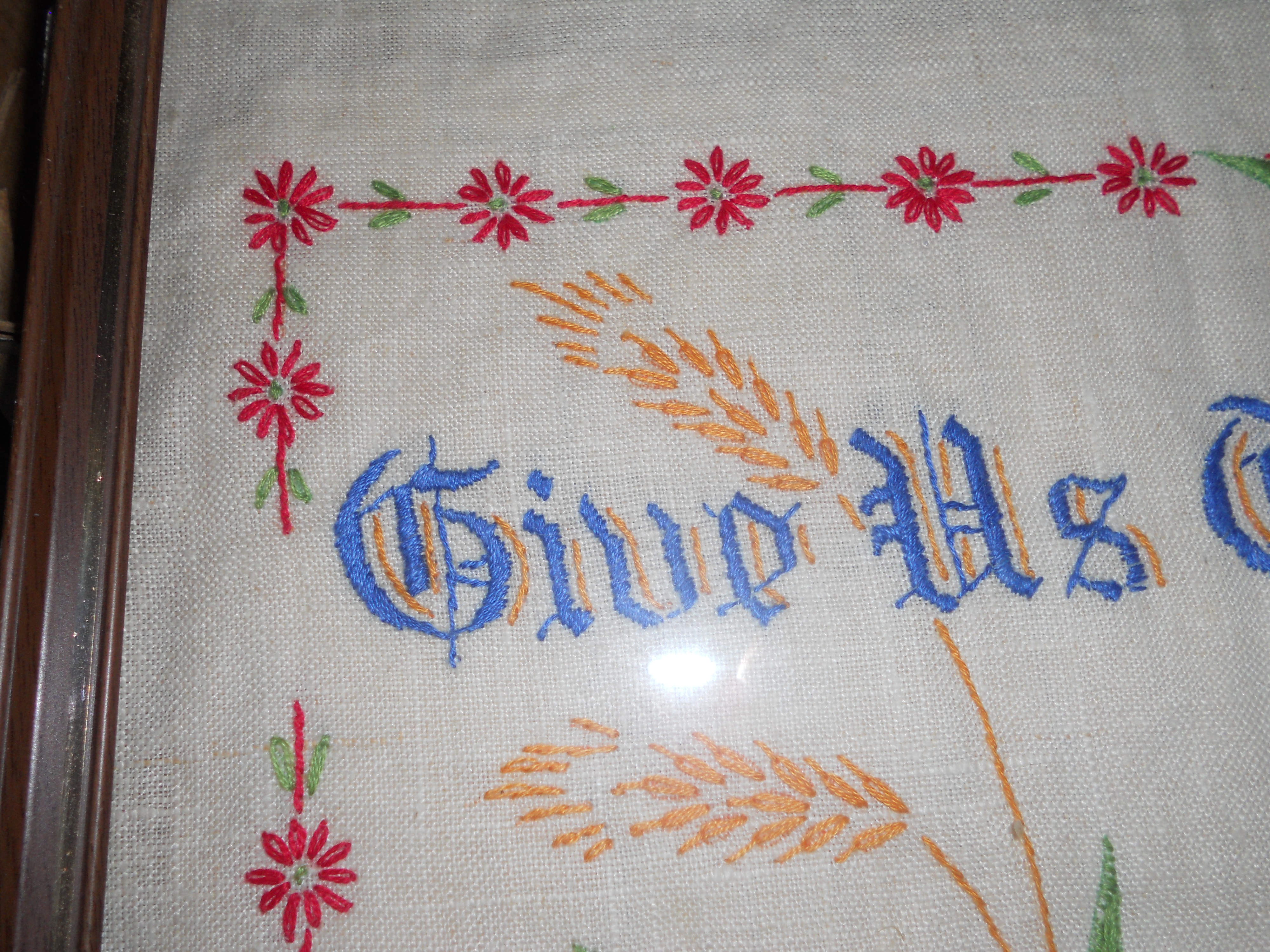 Needlepoint Picture Framed