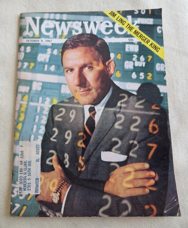 Newsweek Magazine October 9, 1967 Jim Ling: The Merger King