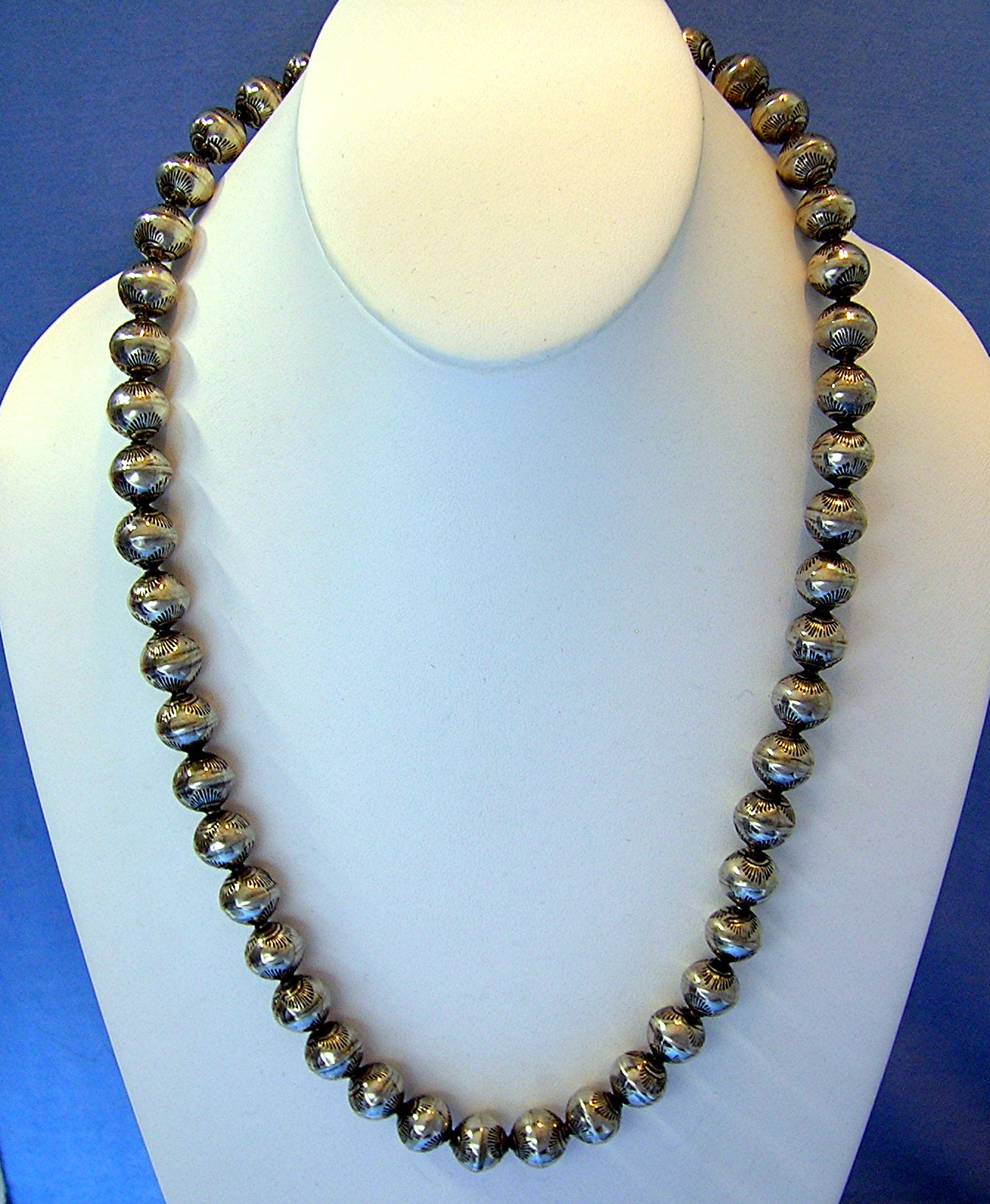 Native American Sterling Silver Stamped Beads USA