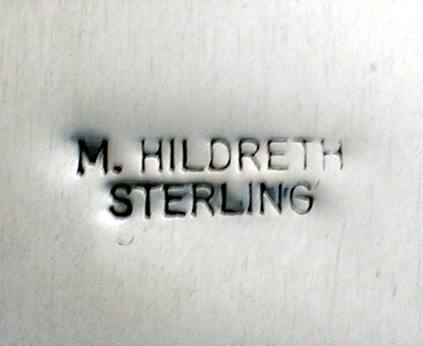 Pendant Sterling Silver Turquoise Signed M. Hildreth
