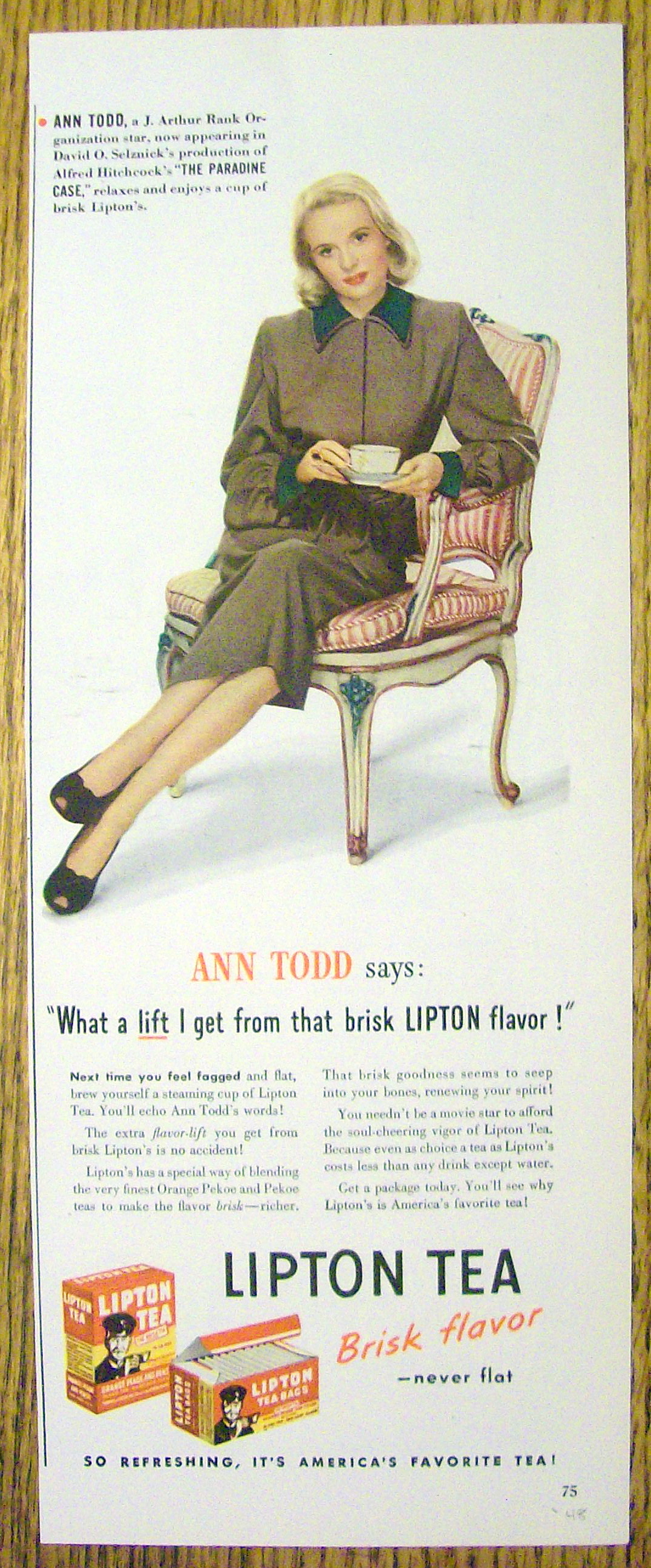 1948 Lipton Tea with Ann Todd