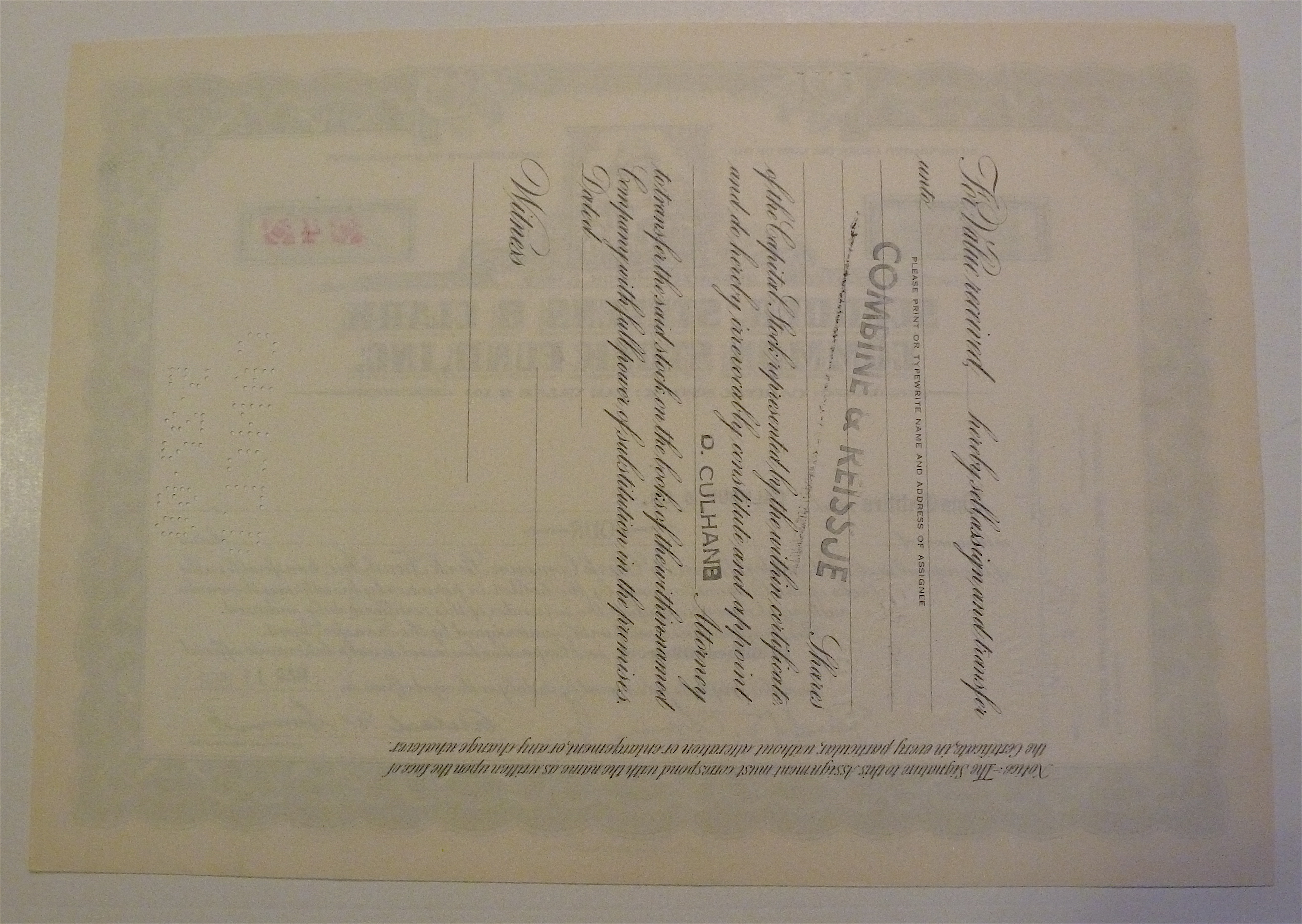Scudder, Stevens & Clark Common Stock Fund Certificate