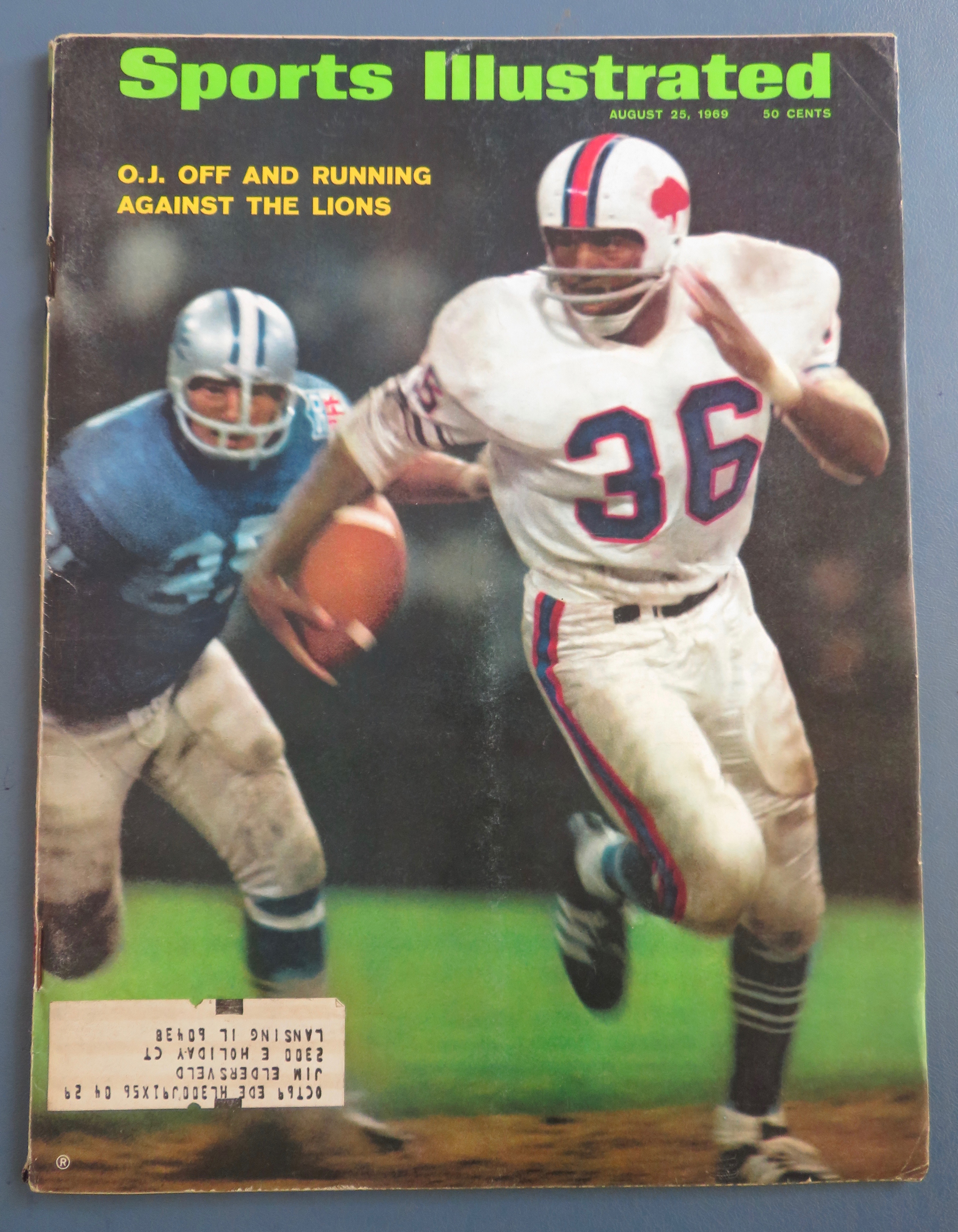 Sports Illustrated Magazine August 25, 1969 O. J.