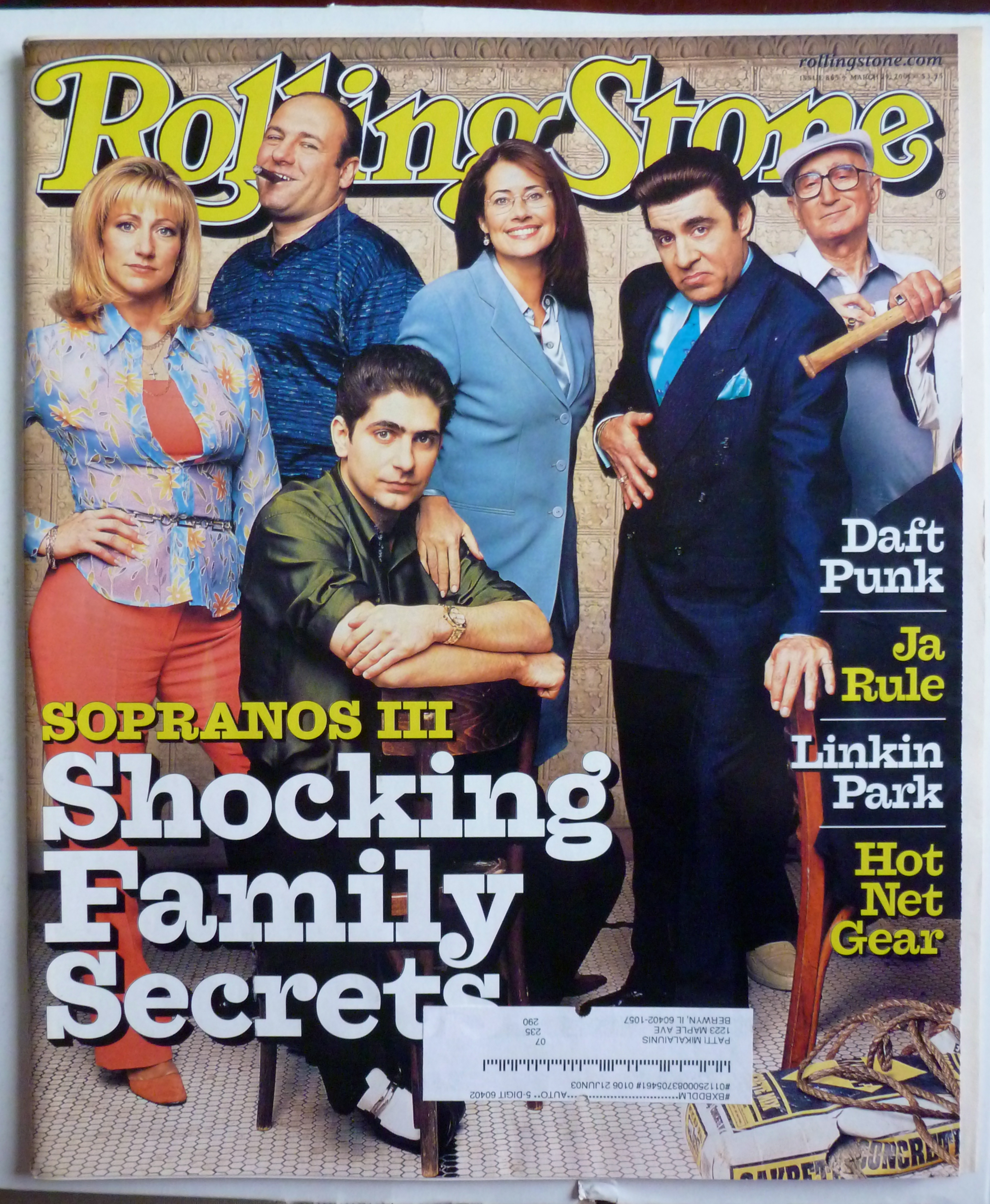 Rolling Stone Magazine March 29, 2001 Sopranos