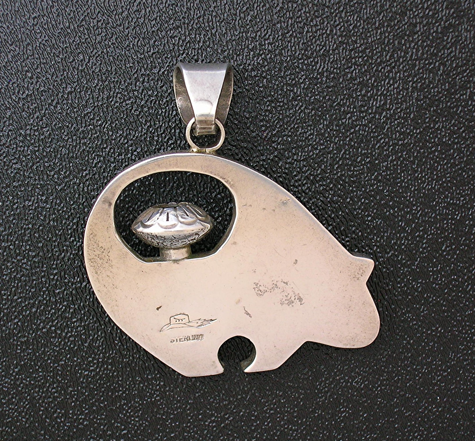 Sterling Silver Turquoise Bear Pendant
