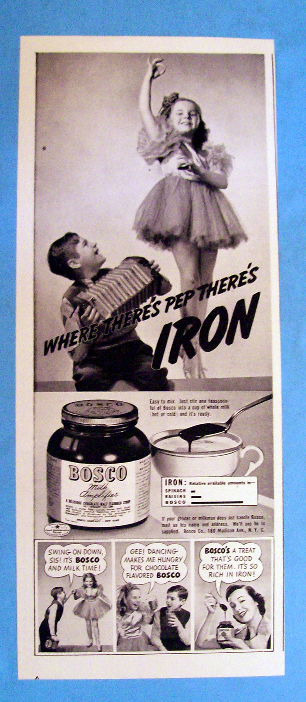 1940 Bosco Milk Amplifier with Boy Playing Accordion