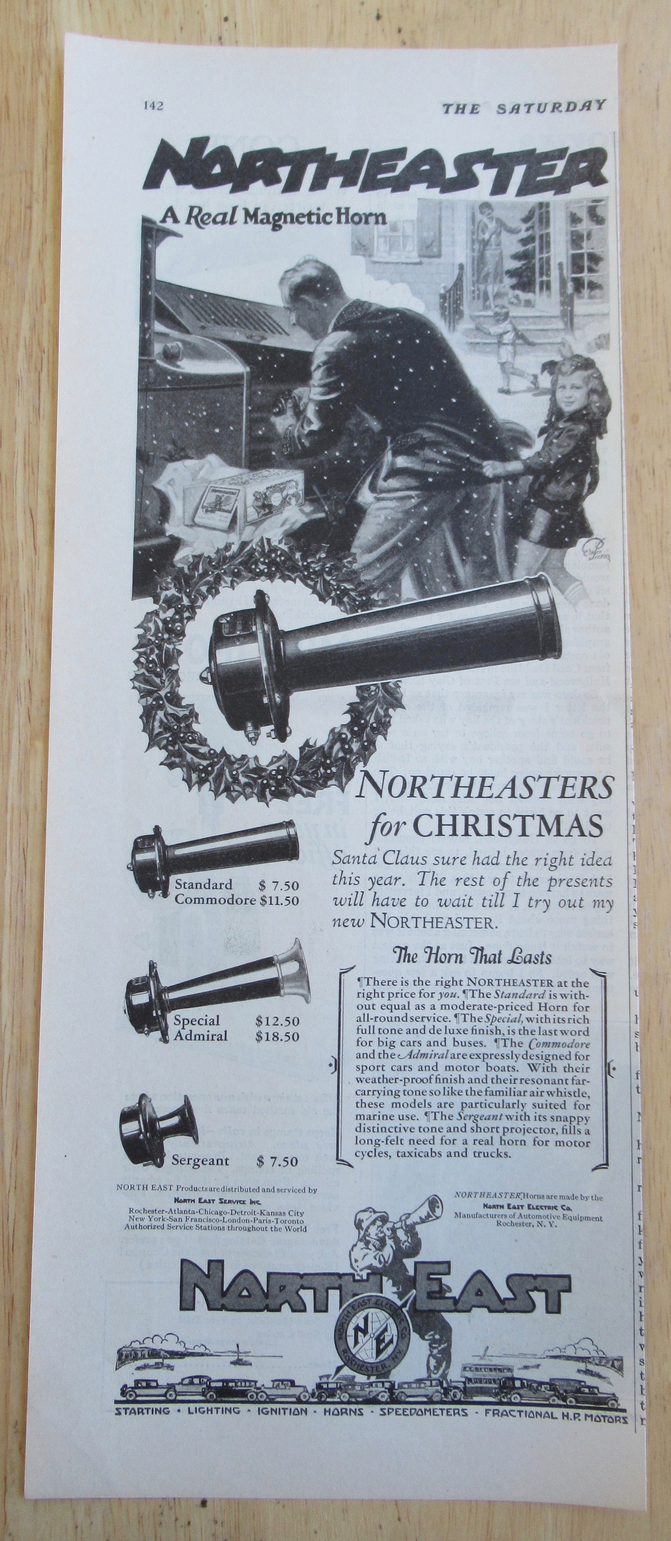 1926 Northeaster Magnetic Horn with Man & Little Girl