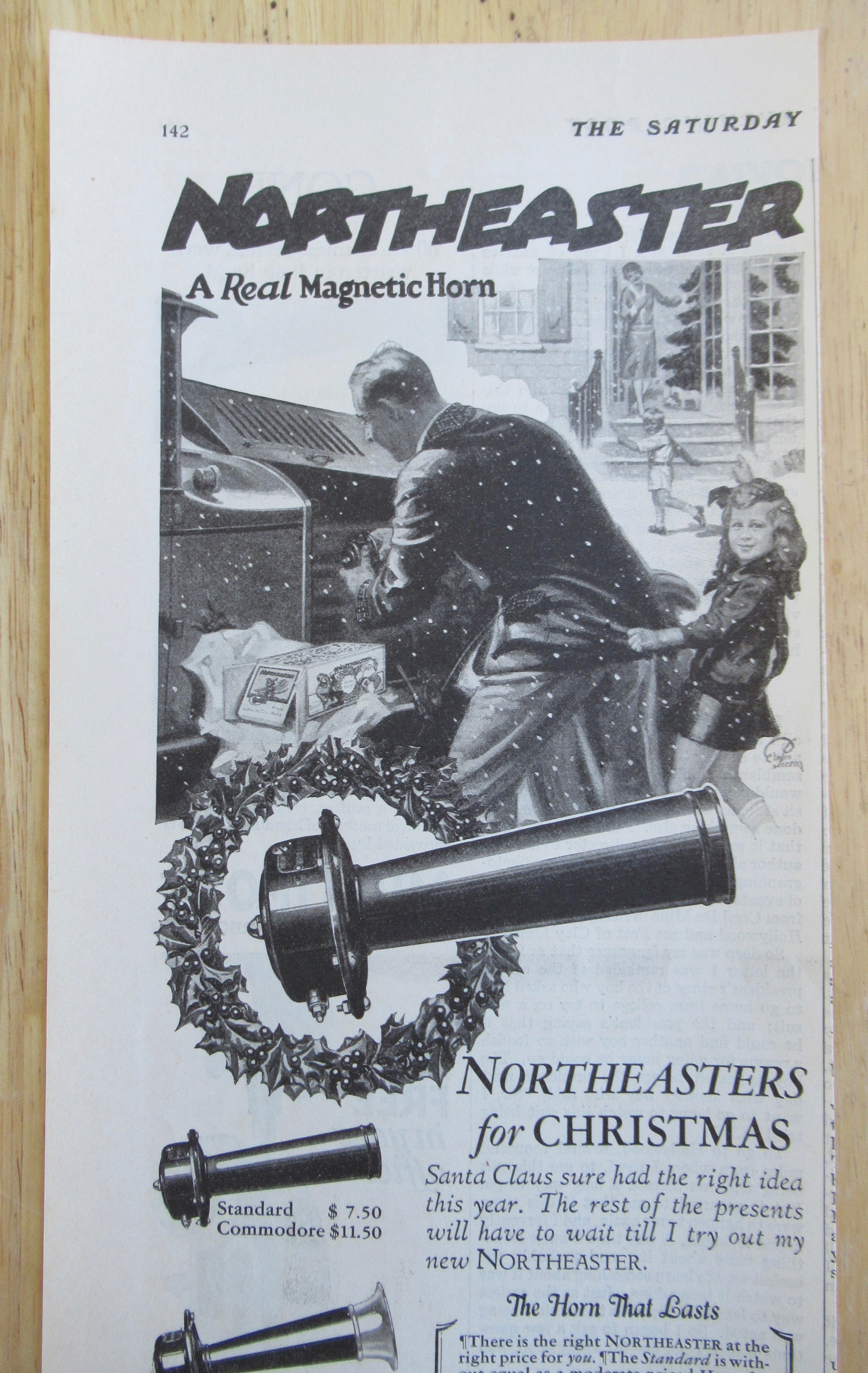 1926 Northeaster Magnetic Horn with Man & Little Girl