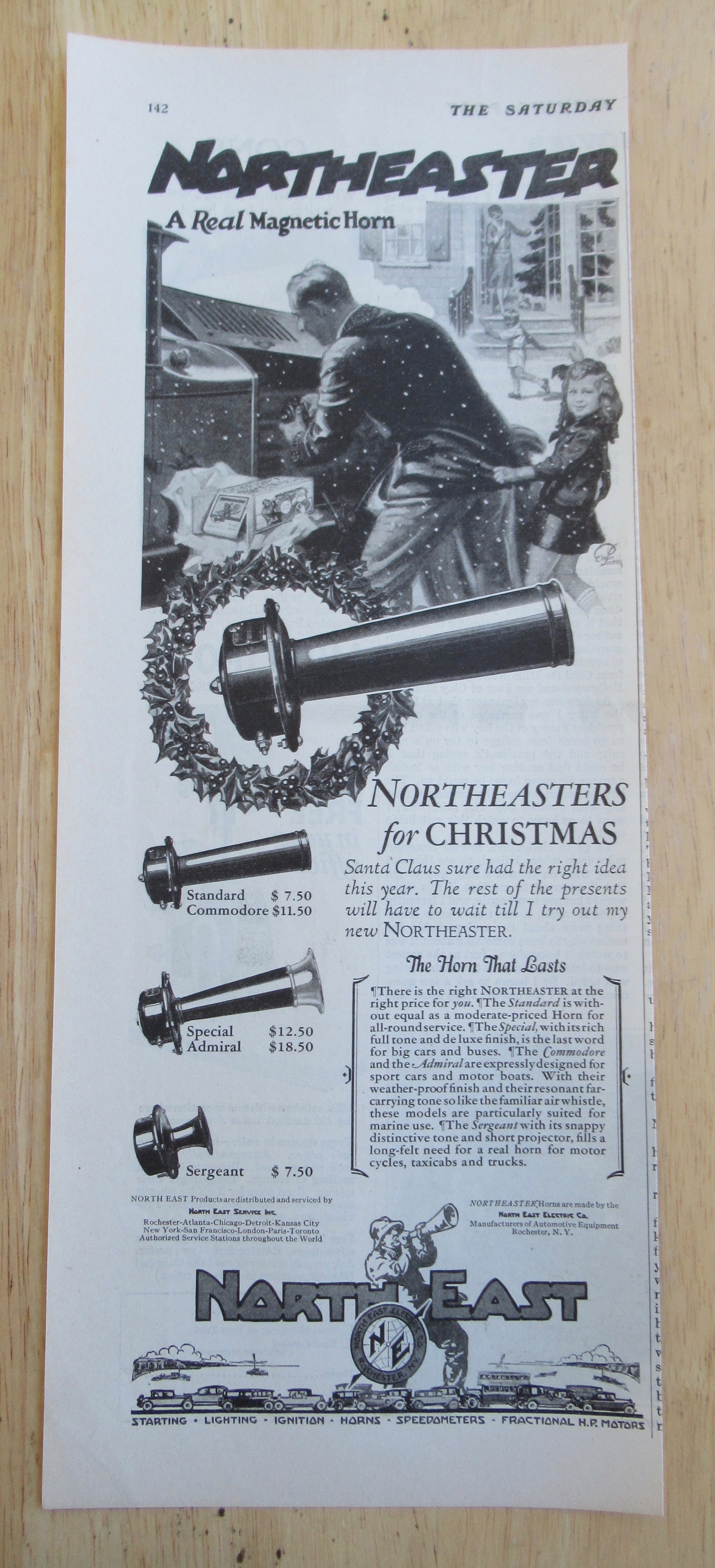 1926 Northeaster Magnetic Horn with Man & Little Girl