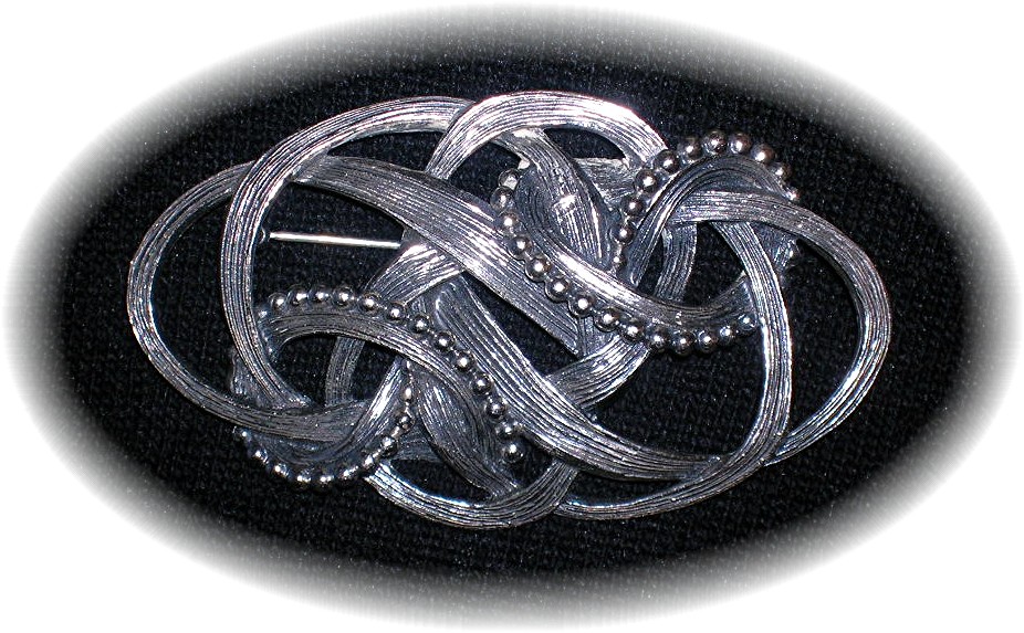 NAPIER Silver Knot Brooch