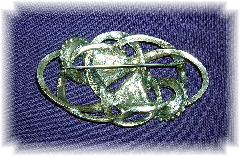 NAPIER Silver Knot Brooch