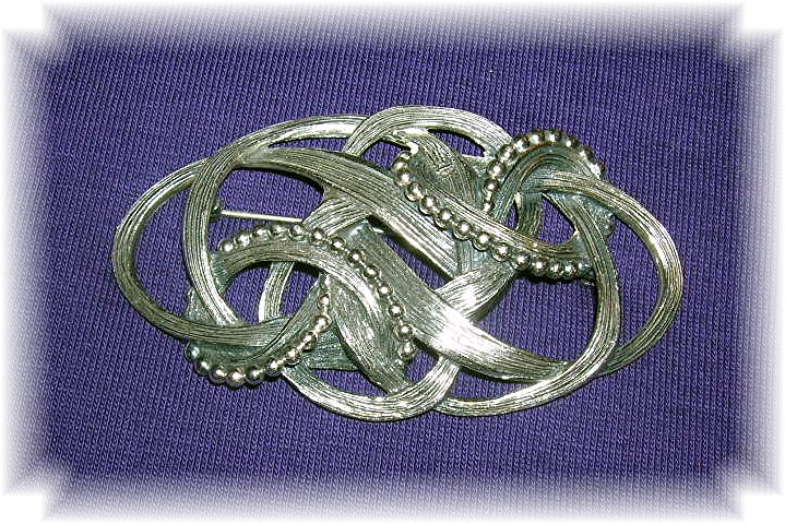 NAPIER Silver Knot Brooch