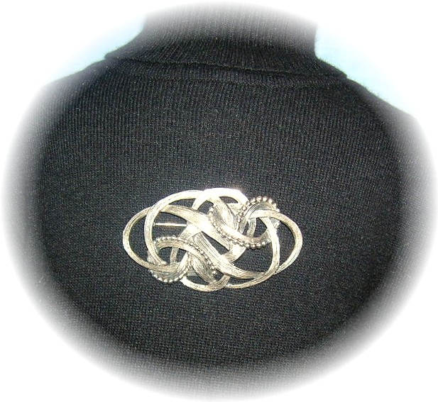 NAPIER Silver Knot Brooch