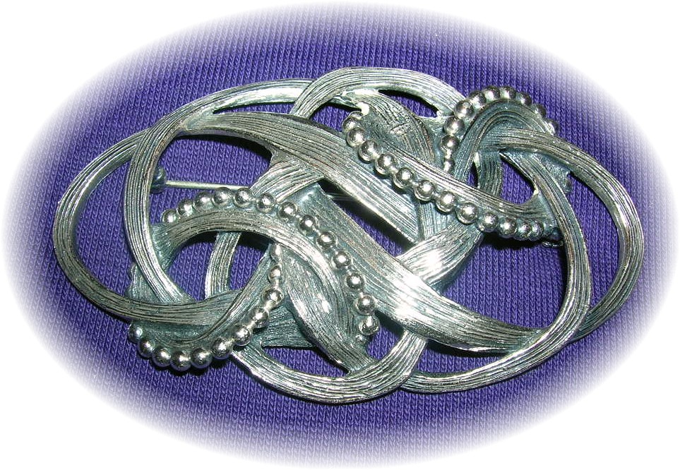 NAPIER Silver Knot Brooch