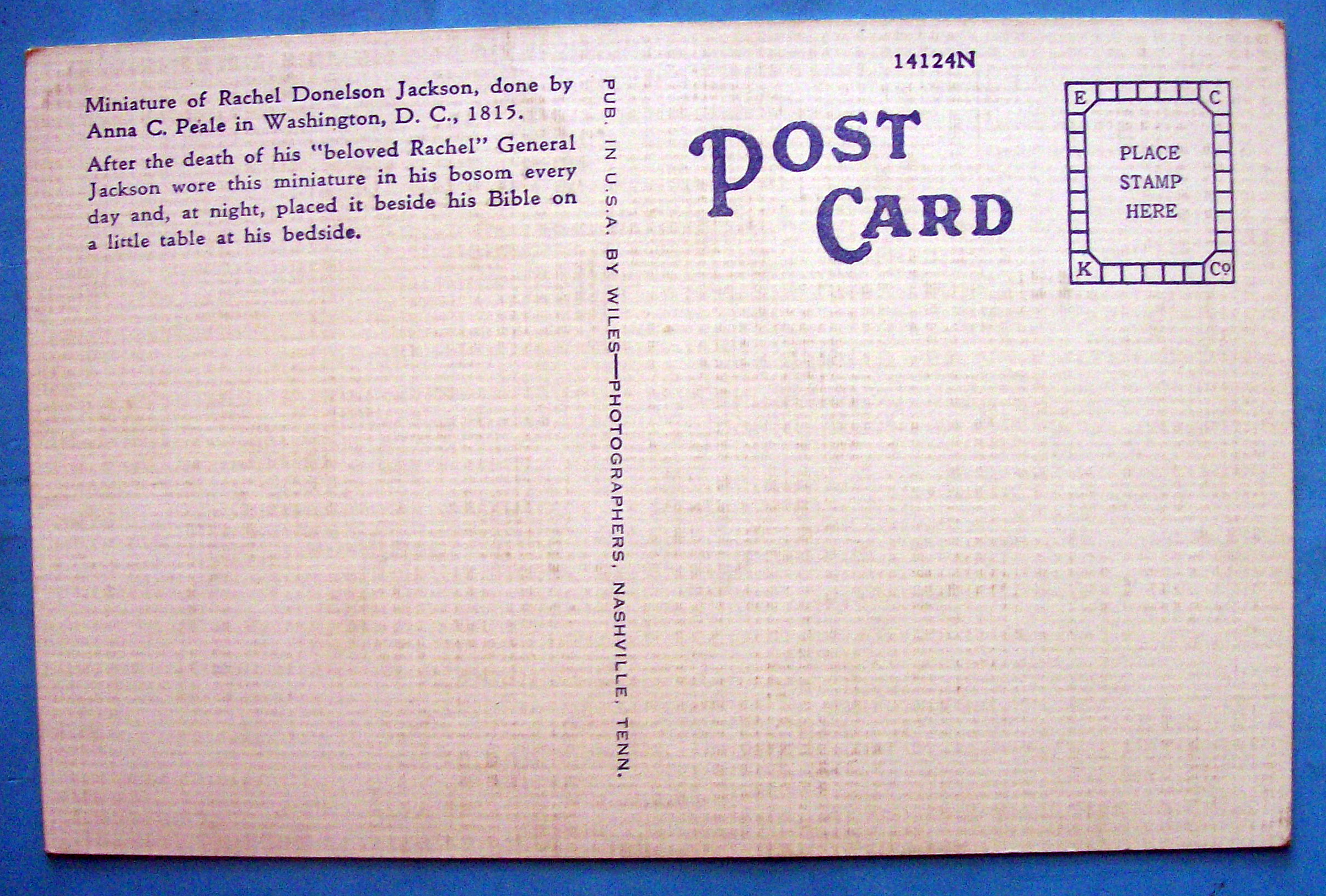 Rachel Donelson Jackson Postcard