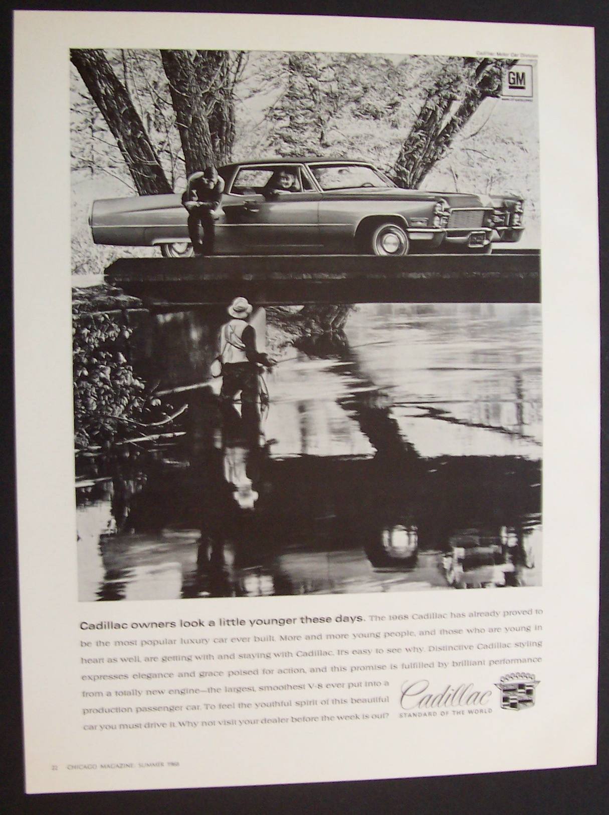 1968 Cadillac with a Man Talking to another Man