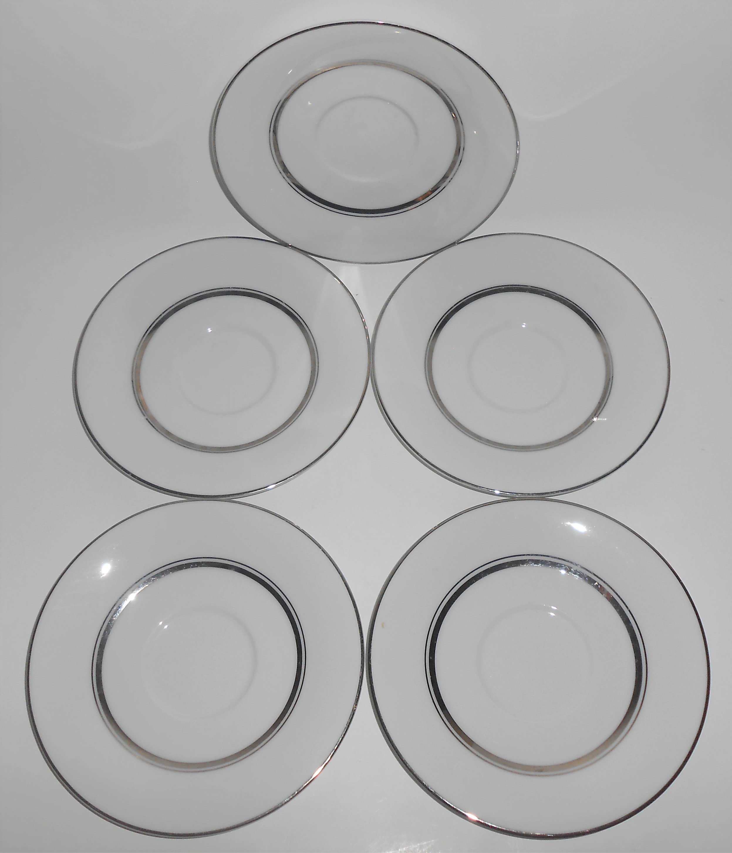 Noritake Porcelain China 6527 Galaxy Platinum Set/5 Sau