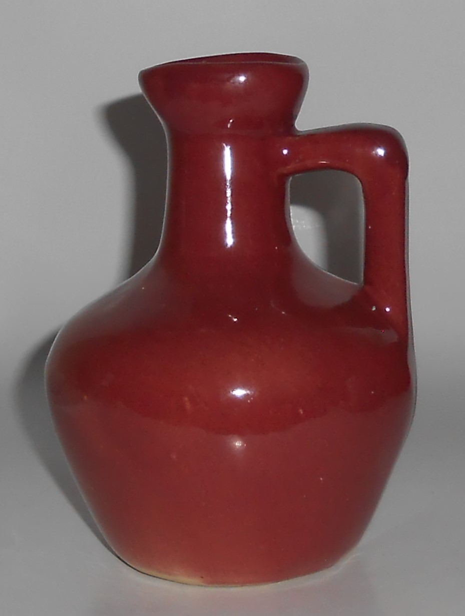 Zanesville Stoneware Pottery Company Small Maroon  LN J
