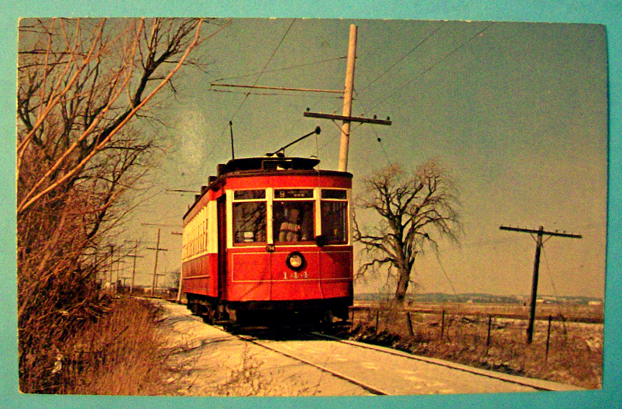 Chicago Surface Lines Streetcar #144 Postcard