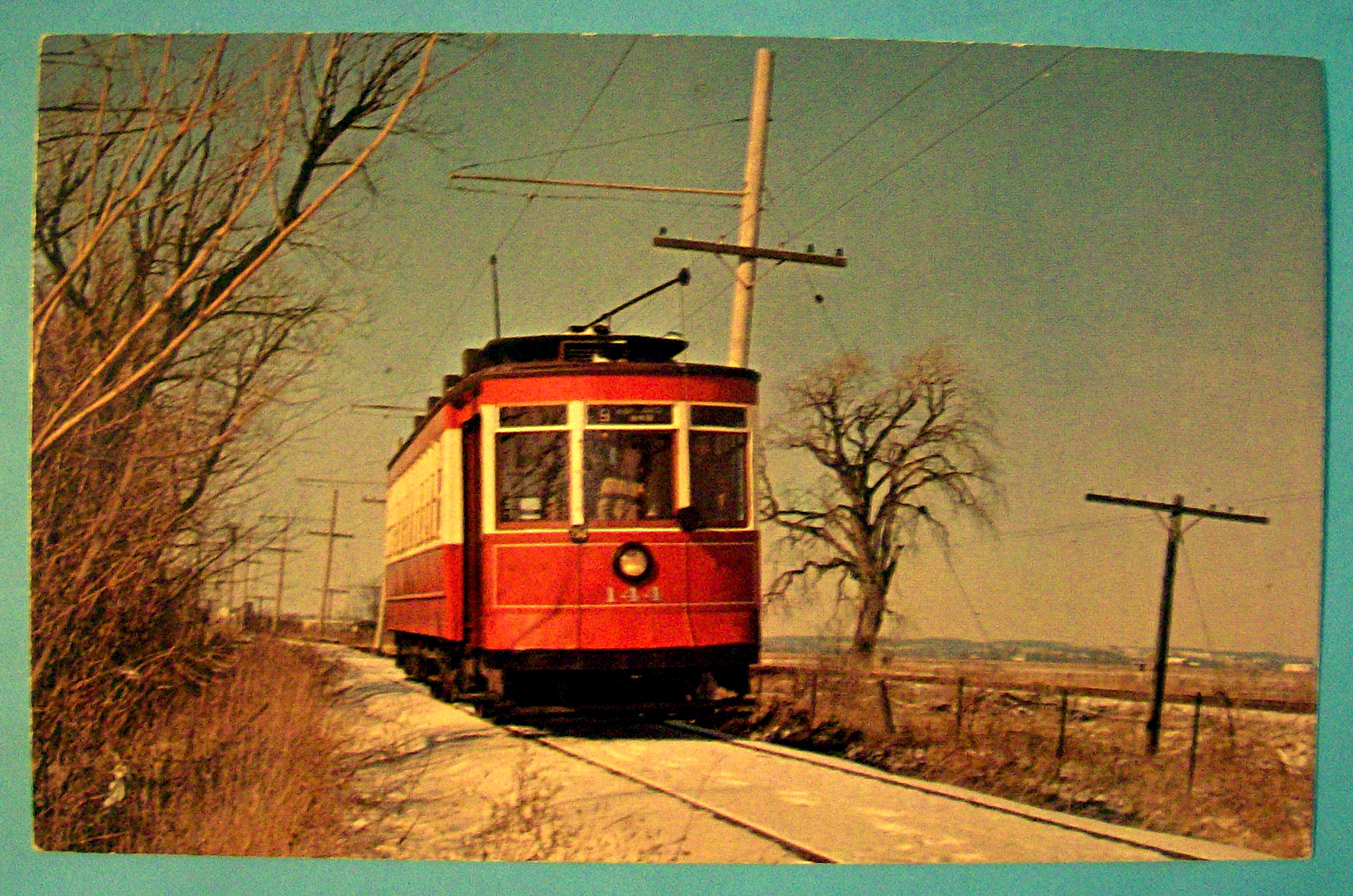 Chicago Surface Lines Streetcar #144 Postcard