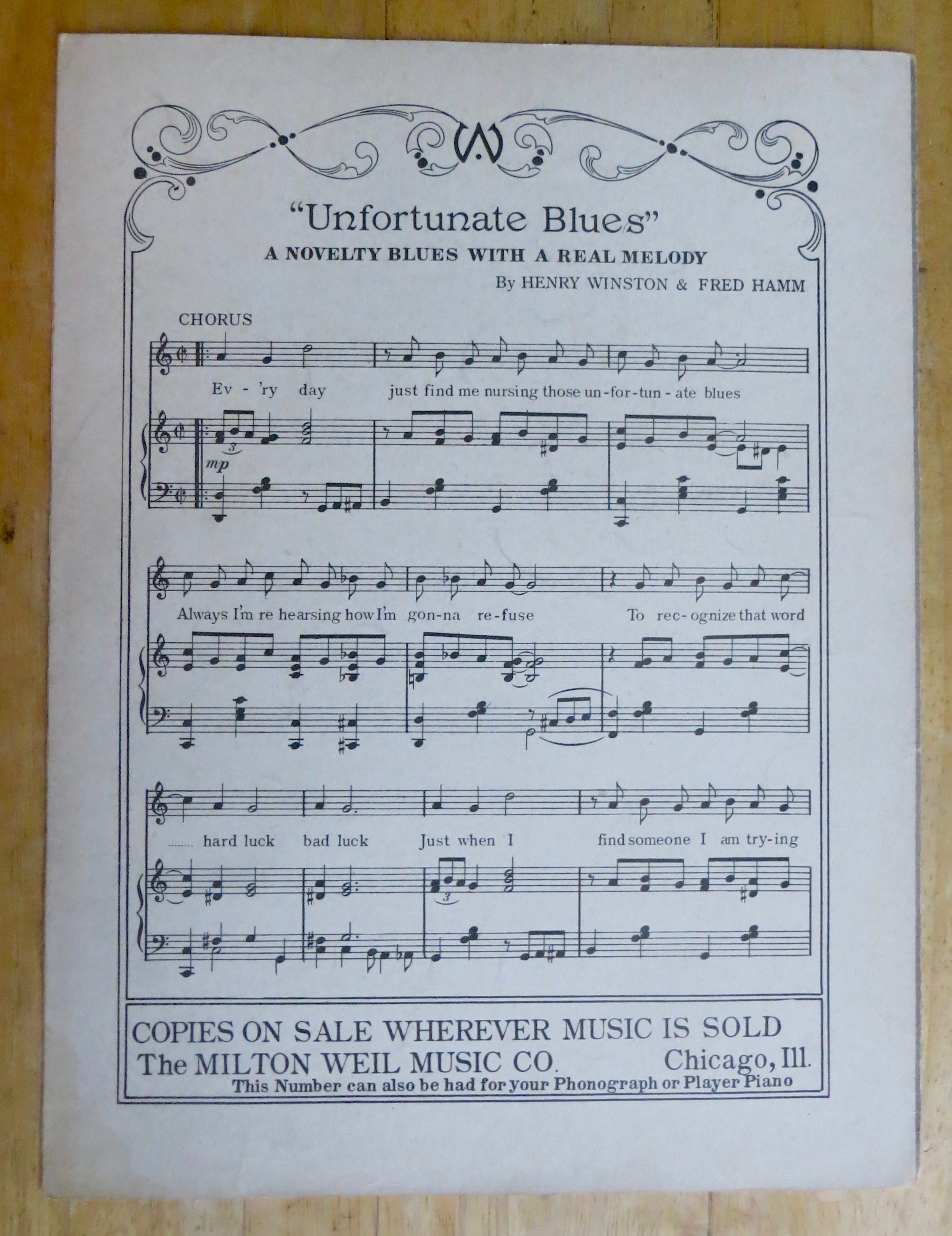 1924 The One I Love Belong To Somebody Else Sheet Music