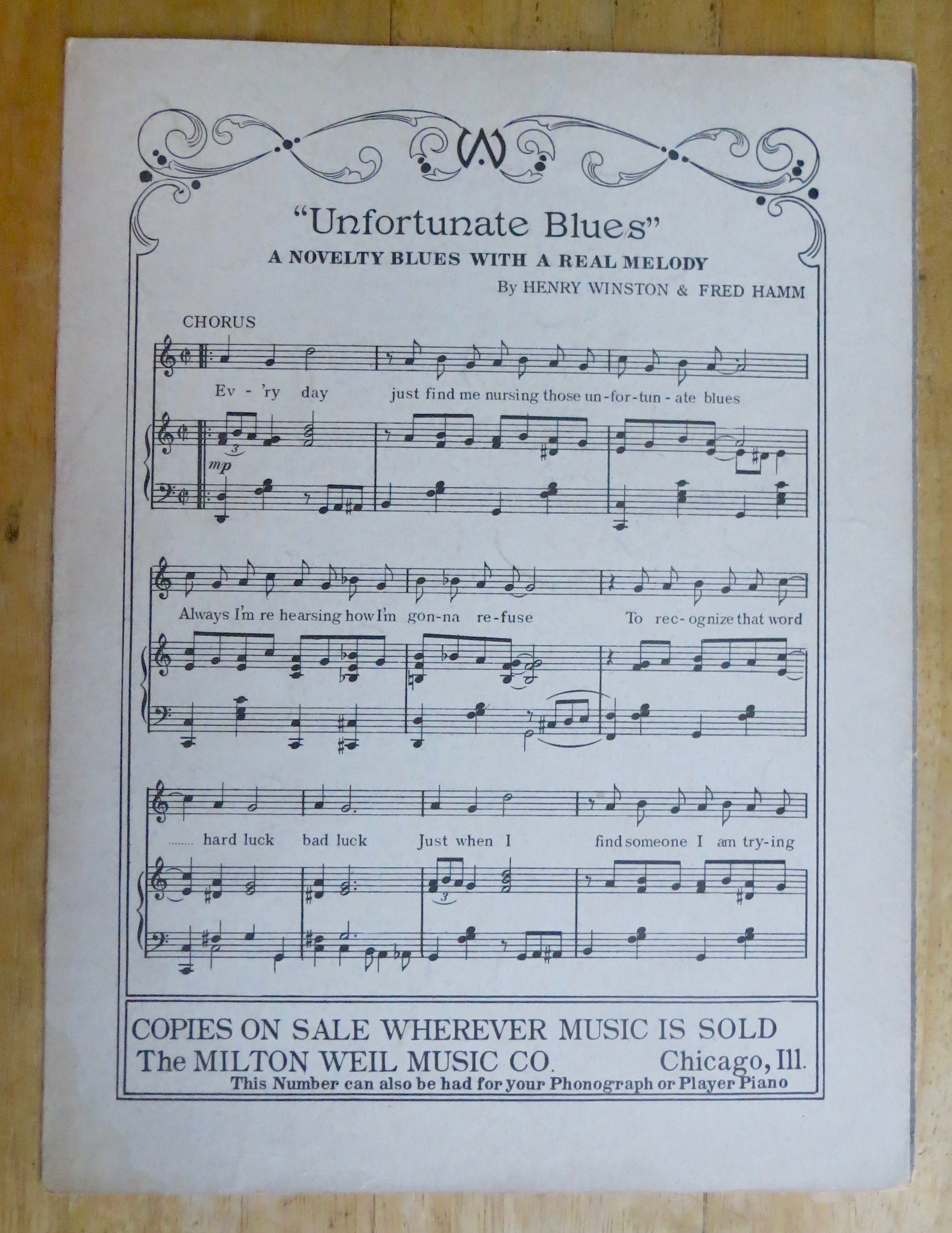 1924 The One I Love Belong To Somebody Else Sheet Music