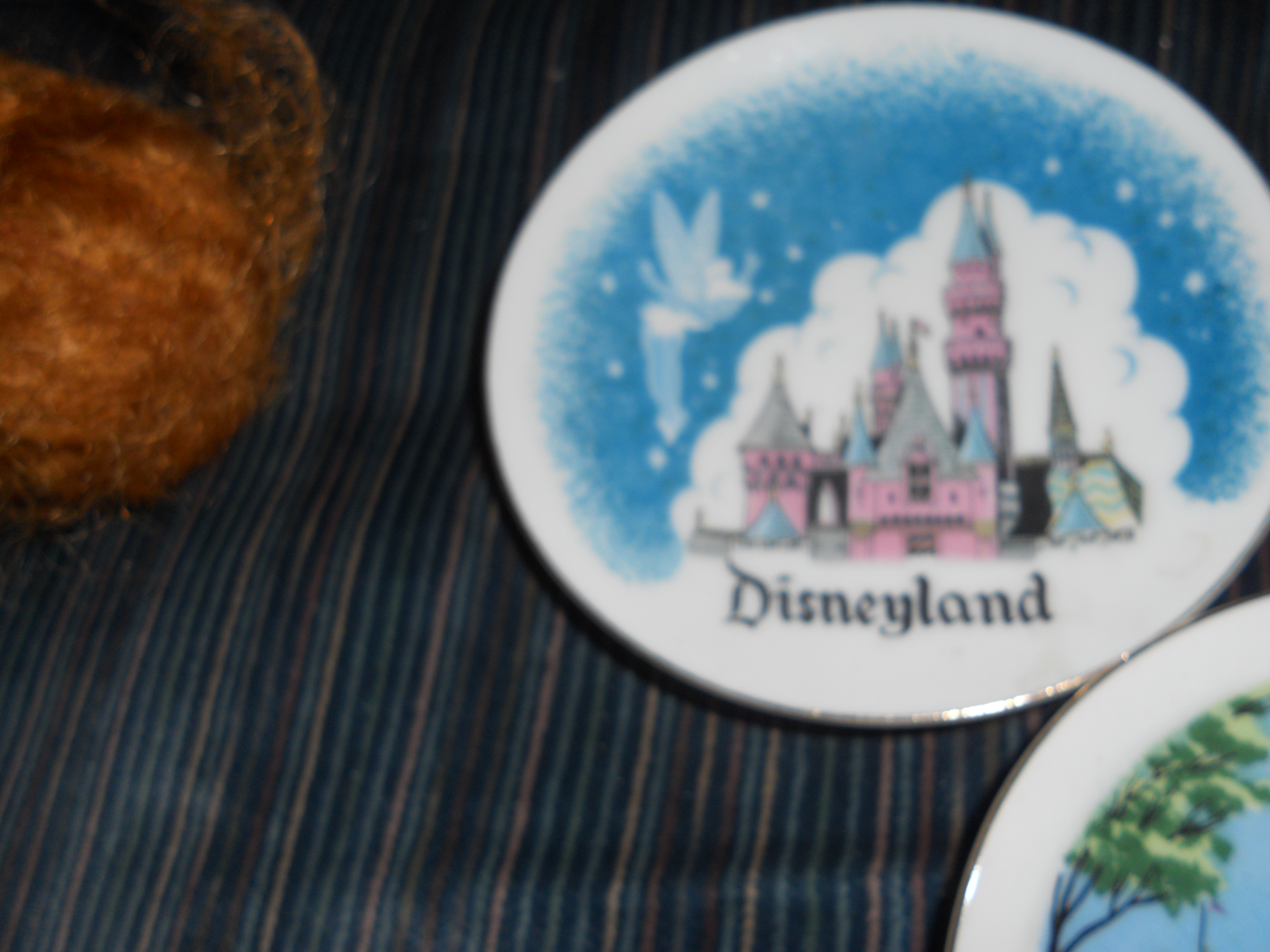 Disneyland Disney Castle Souvenir Plate trio