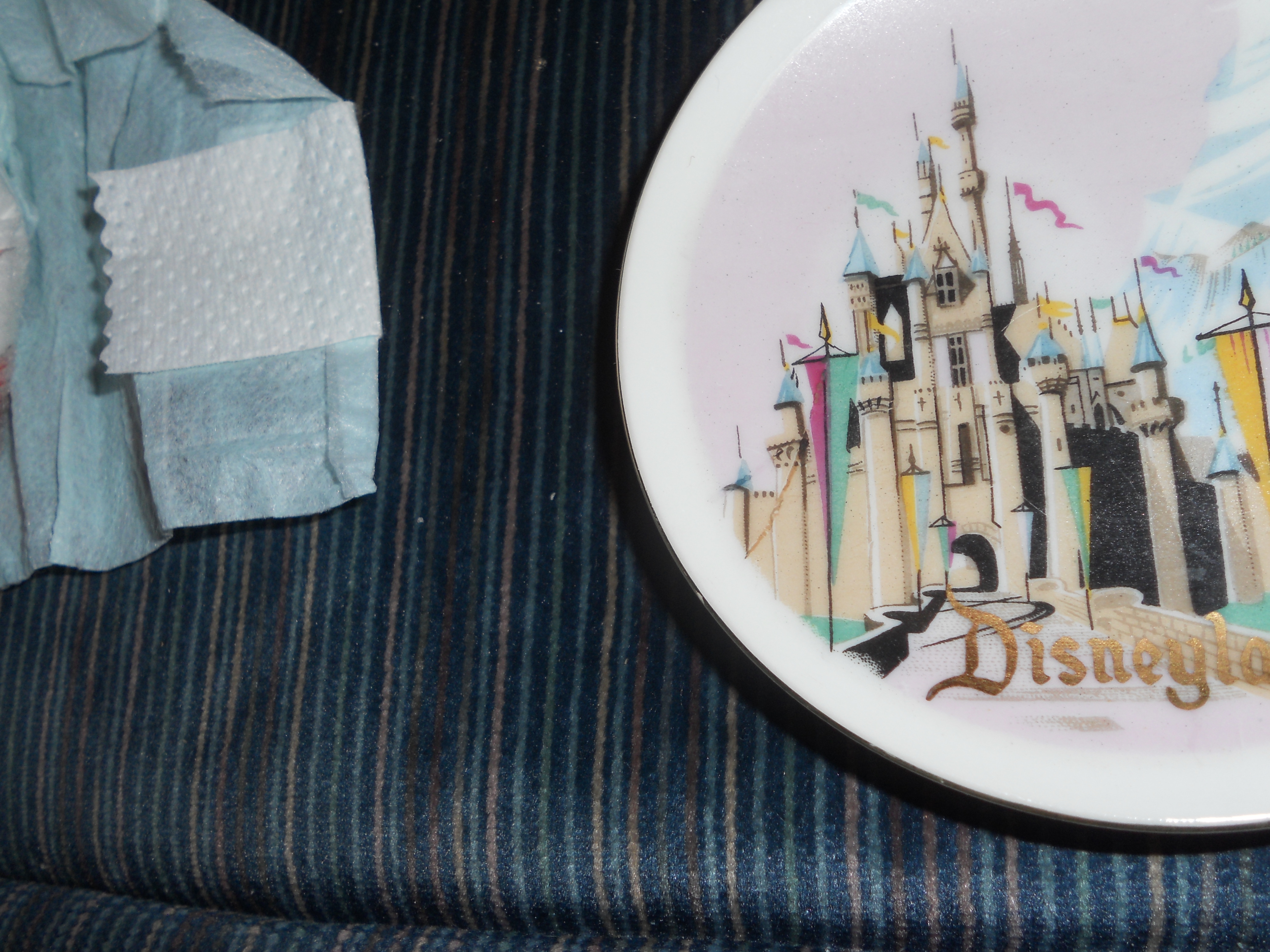 Disneyland Disney Castle Souvenir Plate trio