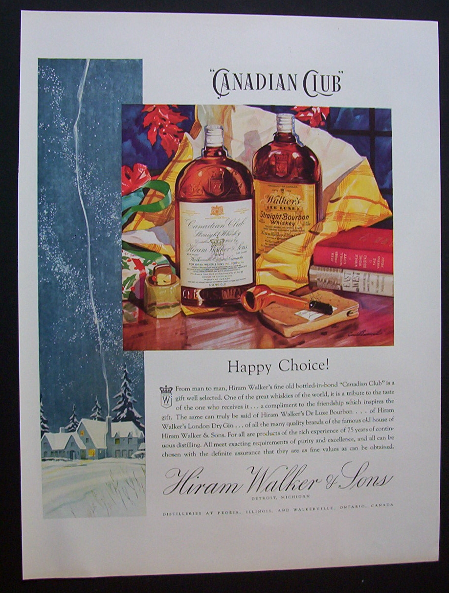 1934  Hiram  Walker & Sons Whiskey