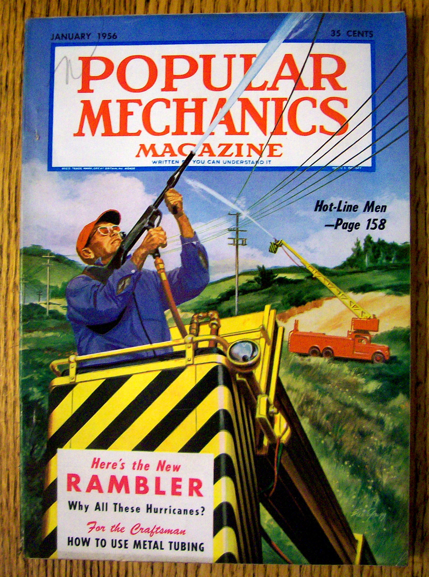 Popular Mechanics-January 1956-Hot Line Men